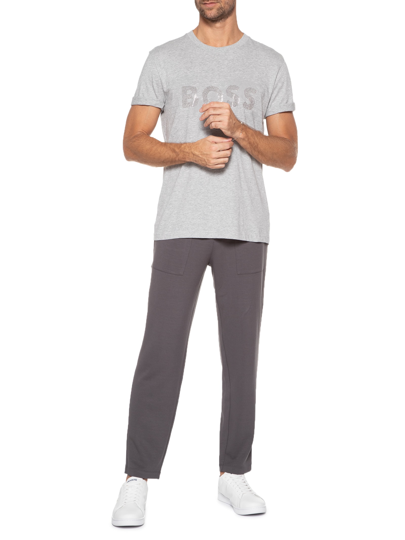 Camiseta Masculina Tee Diamond Cinza Boss