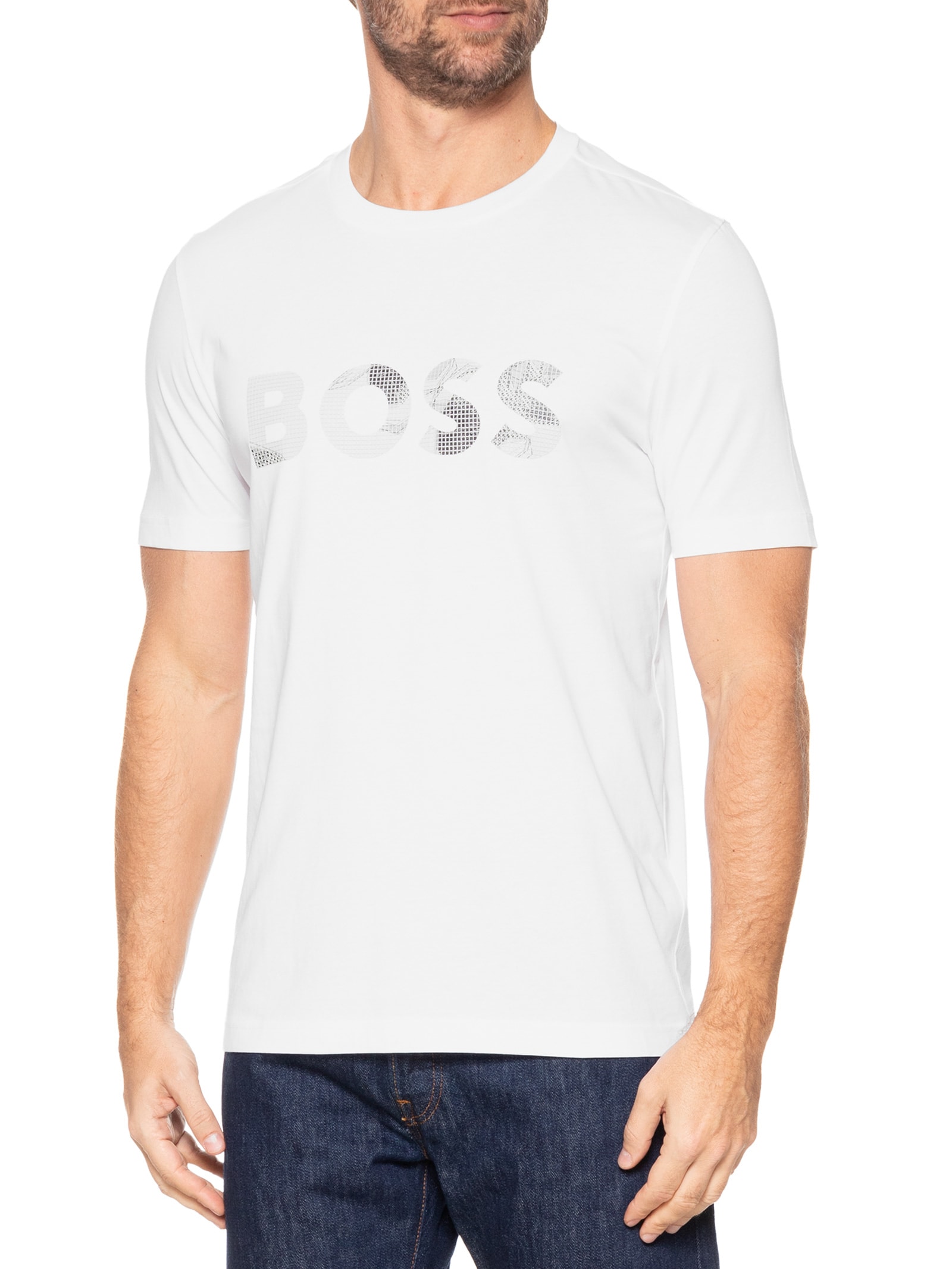 Camiseta Masculina Tee Logo Glamping Branco Boss