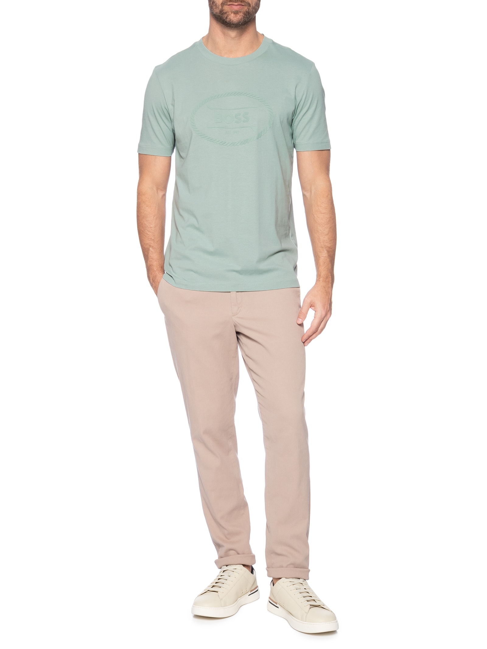 Camiseta Masculina Tee Logo Heritage Verde Boss