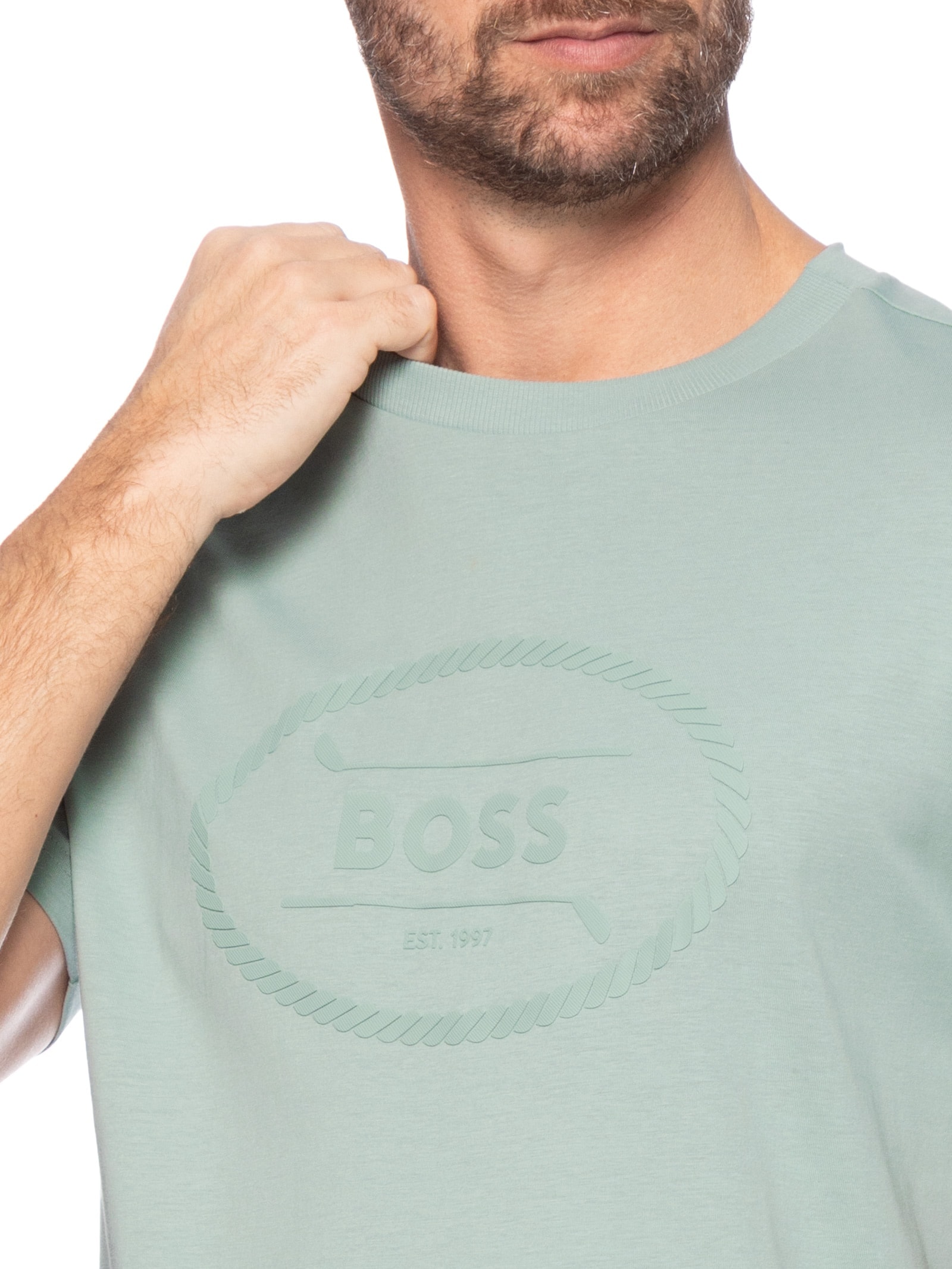 Camiseta Masculina Tee Logo Heritage Verde Boss