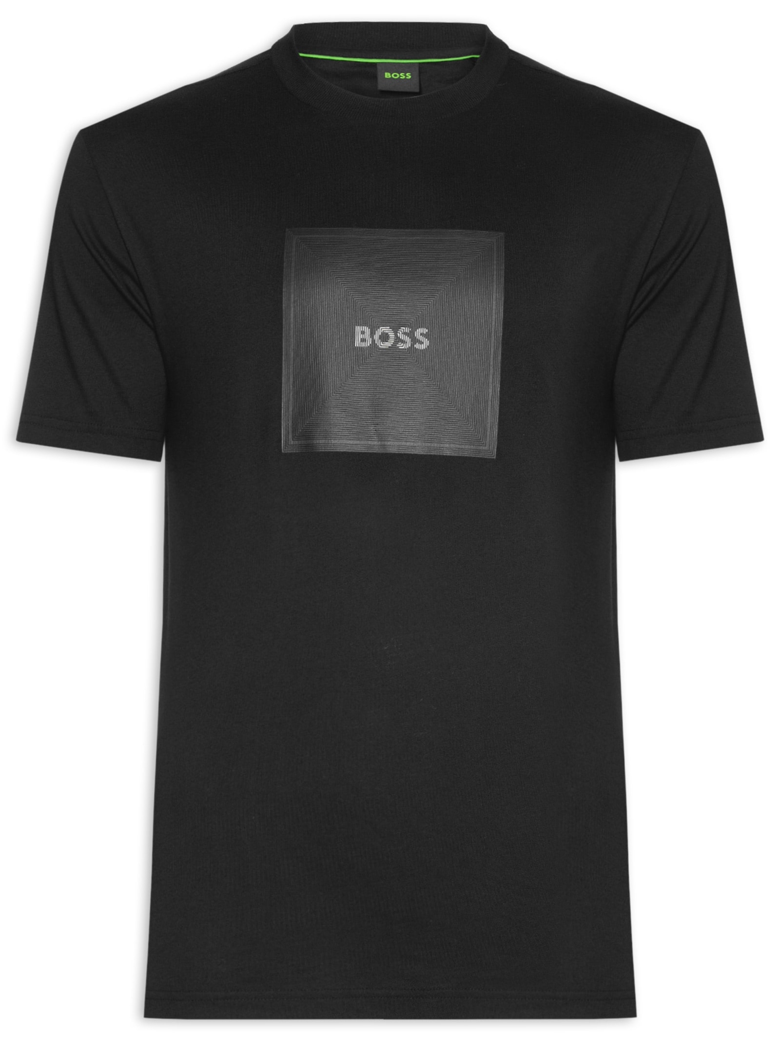 Boss - Camiseta Masculina Tee Logo Rib - Preto