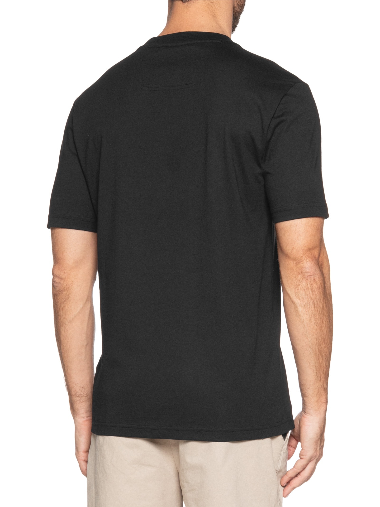 Boss - Camiseta Masculina Tee Logo Rib - Preto