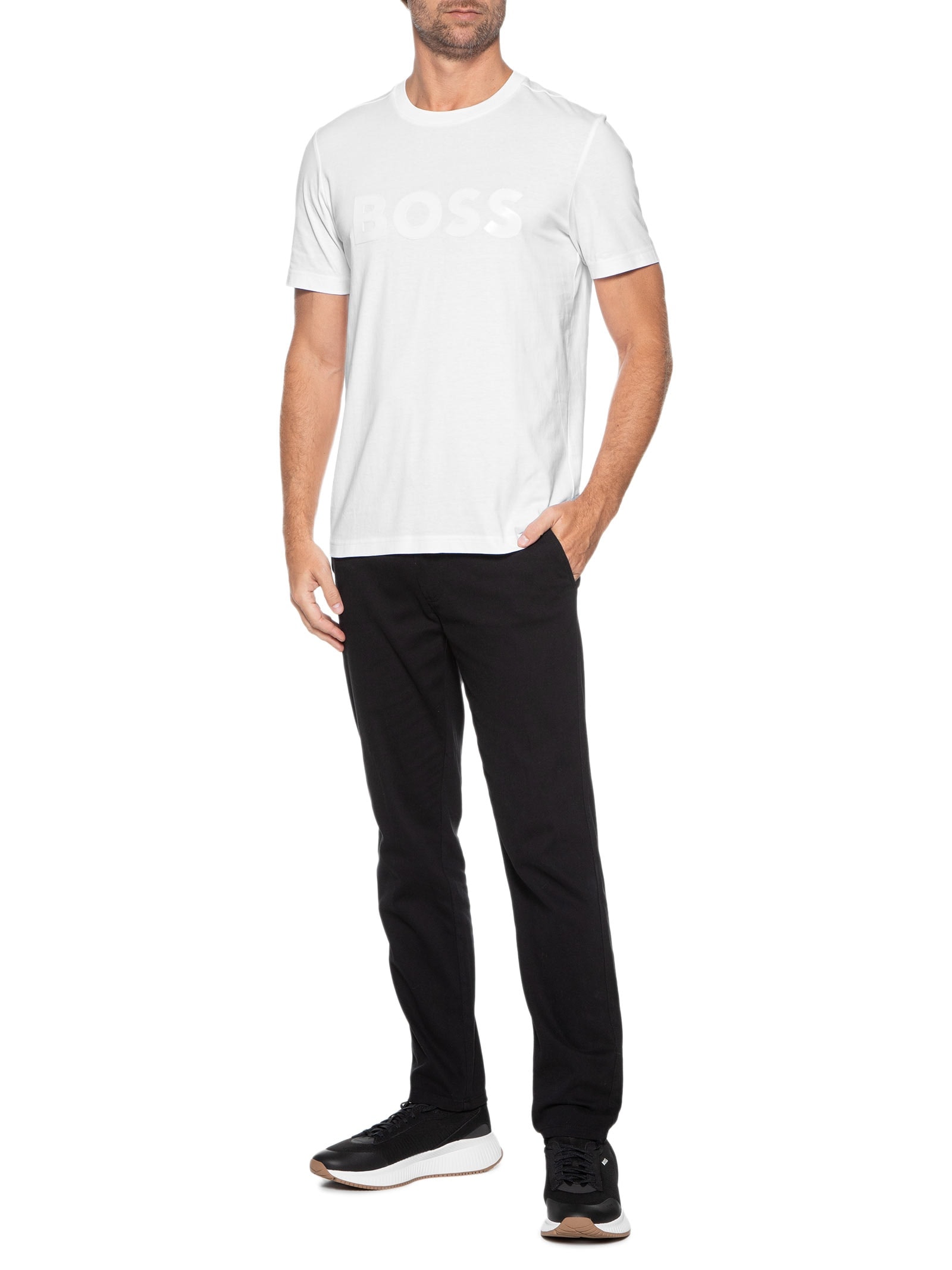 Camiseta Masculina Tee Mirror 2 Branco Boss