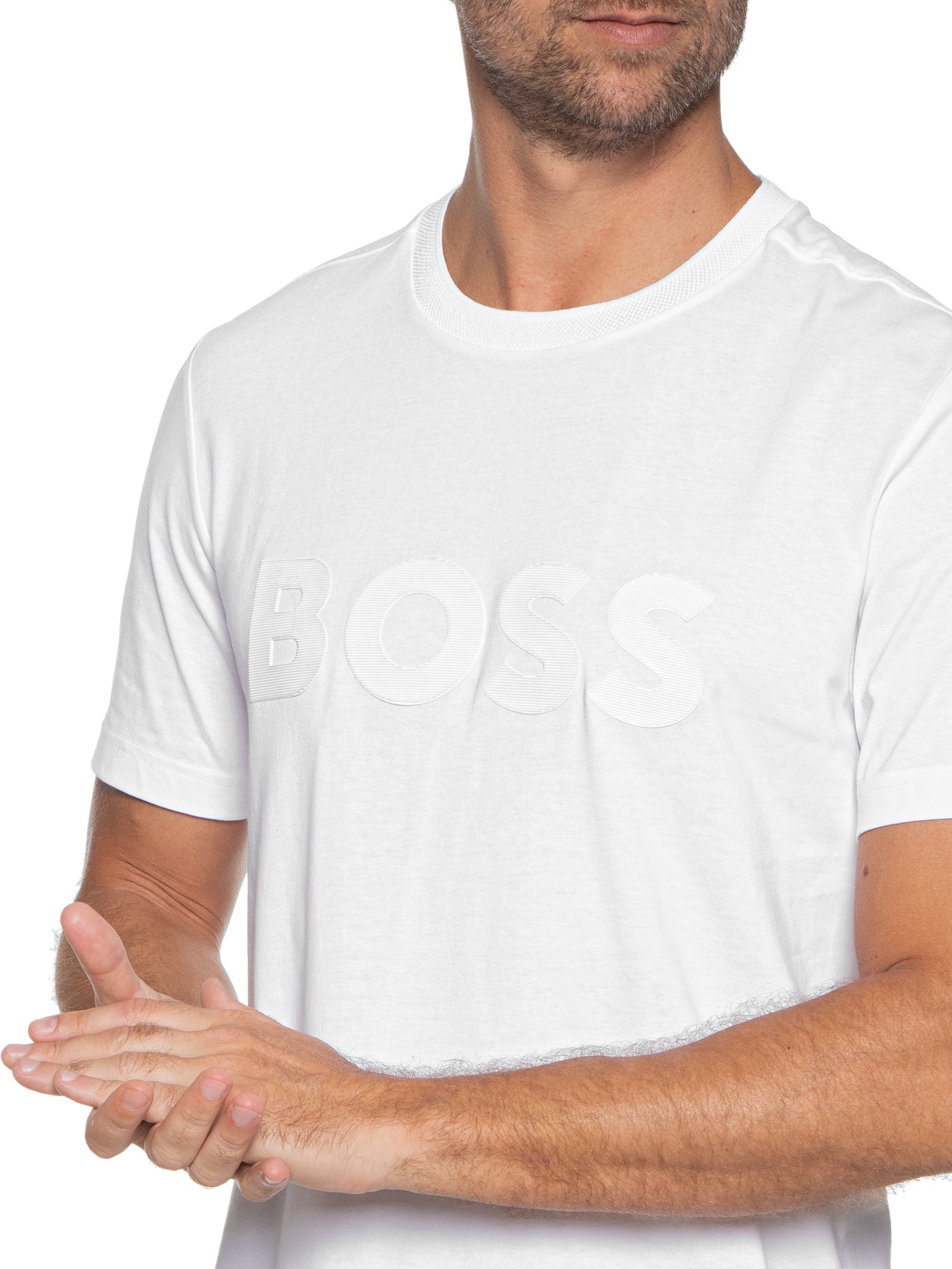Camiseta Masculina Tee Mirror 2 Branco Boss