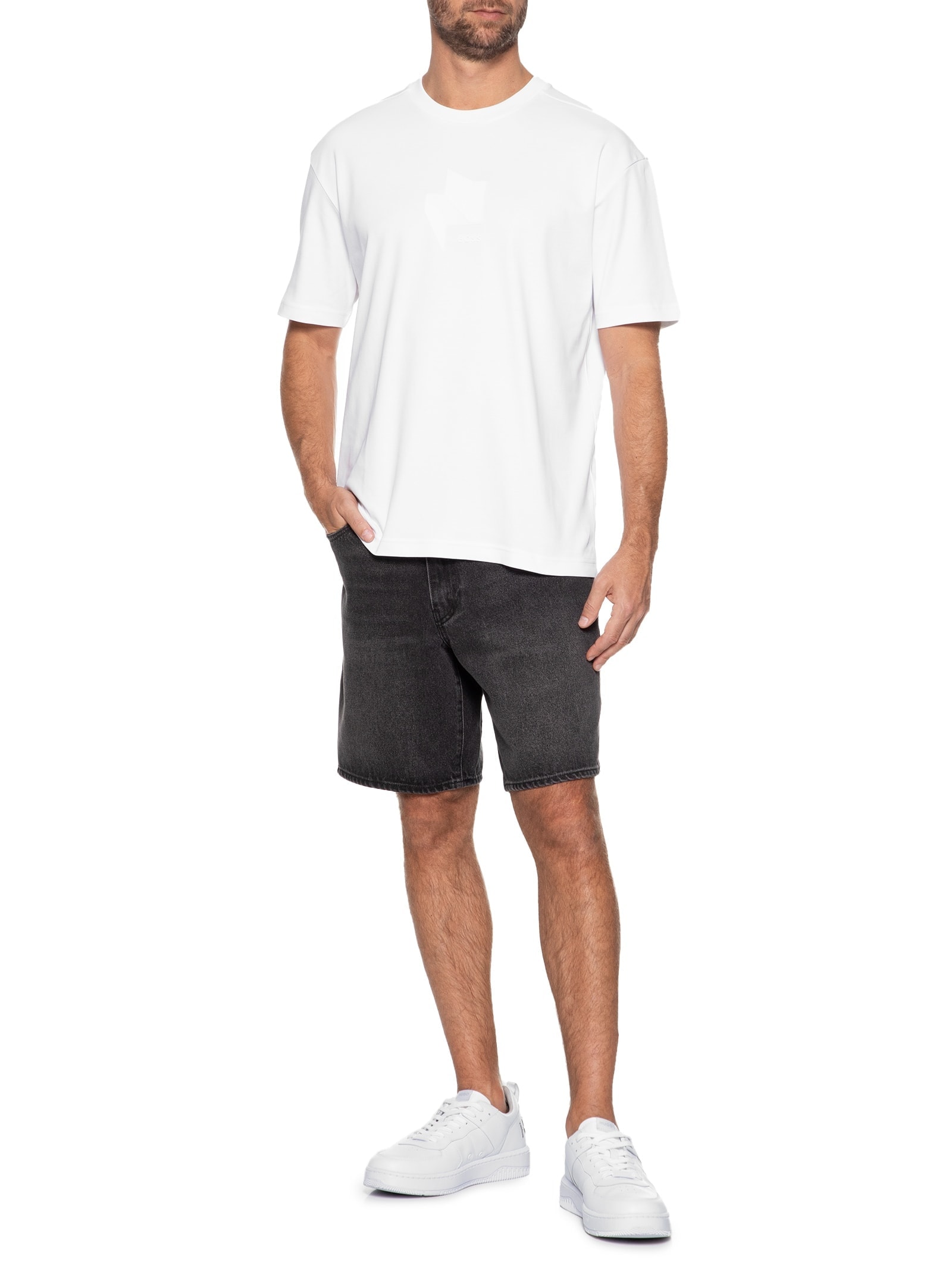 Camiseta Masculina Tee Mirror Branco Boss