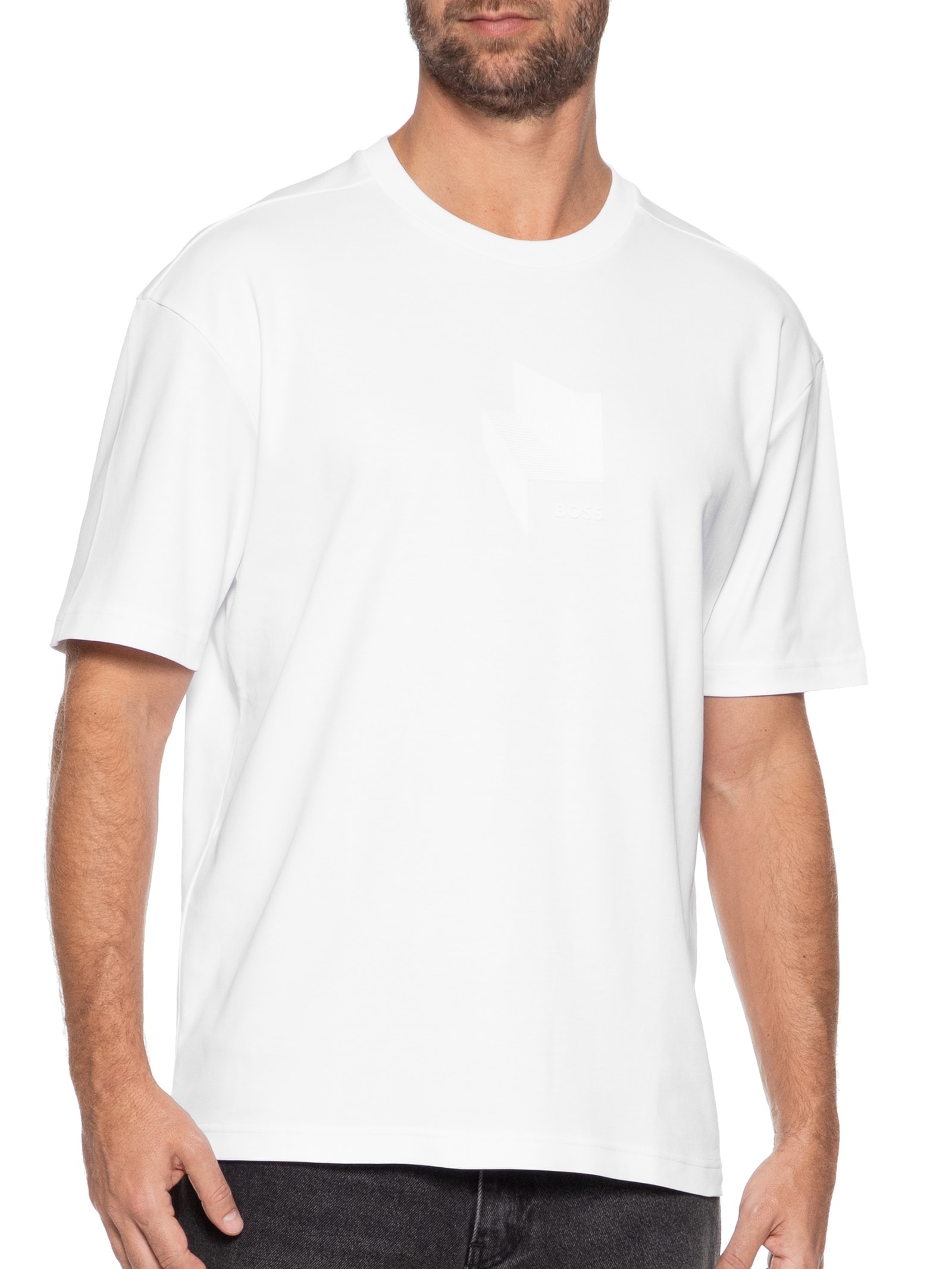 Camiseta Masculina Tee Mirror Branco Boss