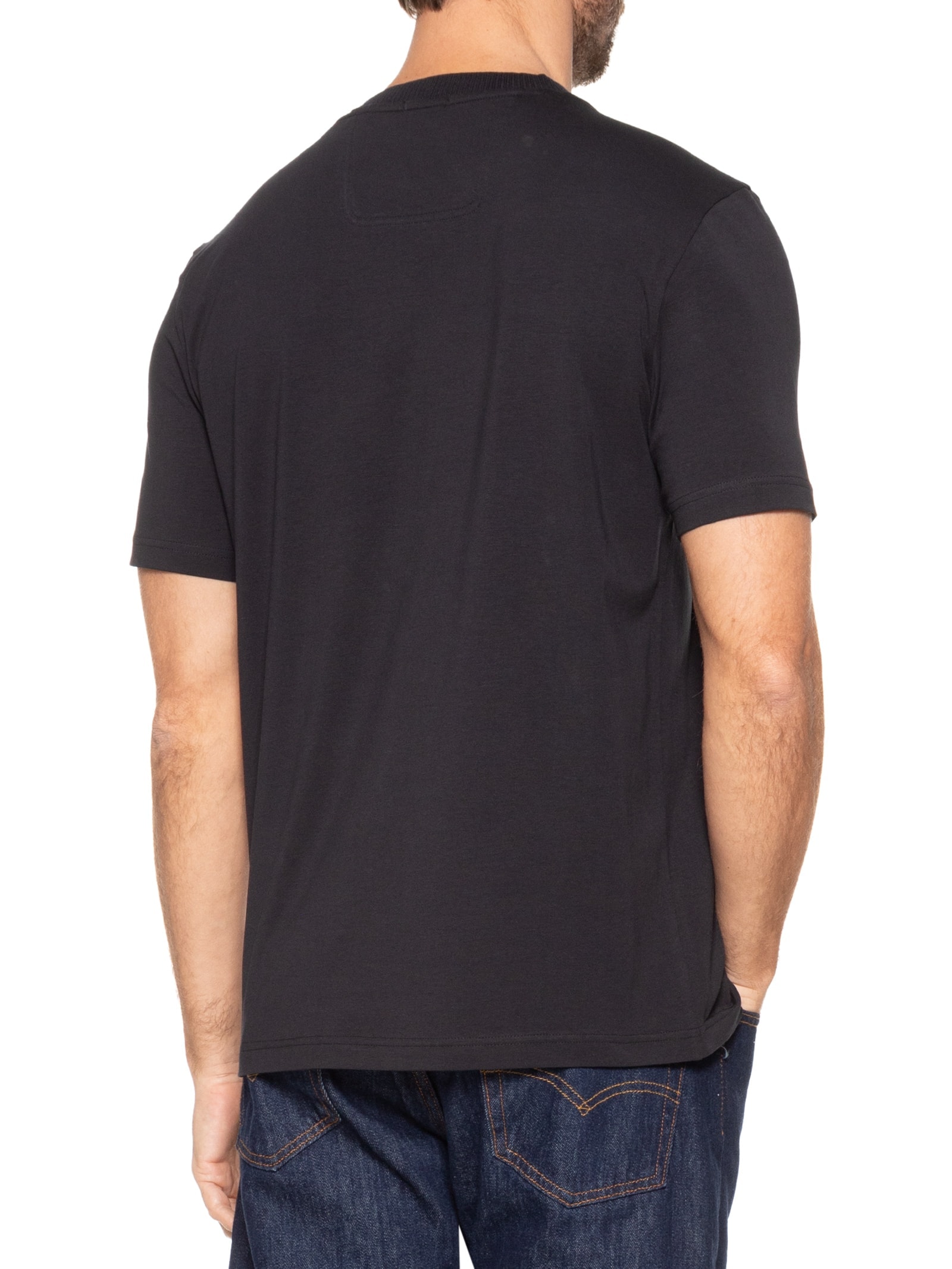 Camiseta Masculina Tee Rib Azul Boss