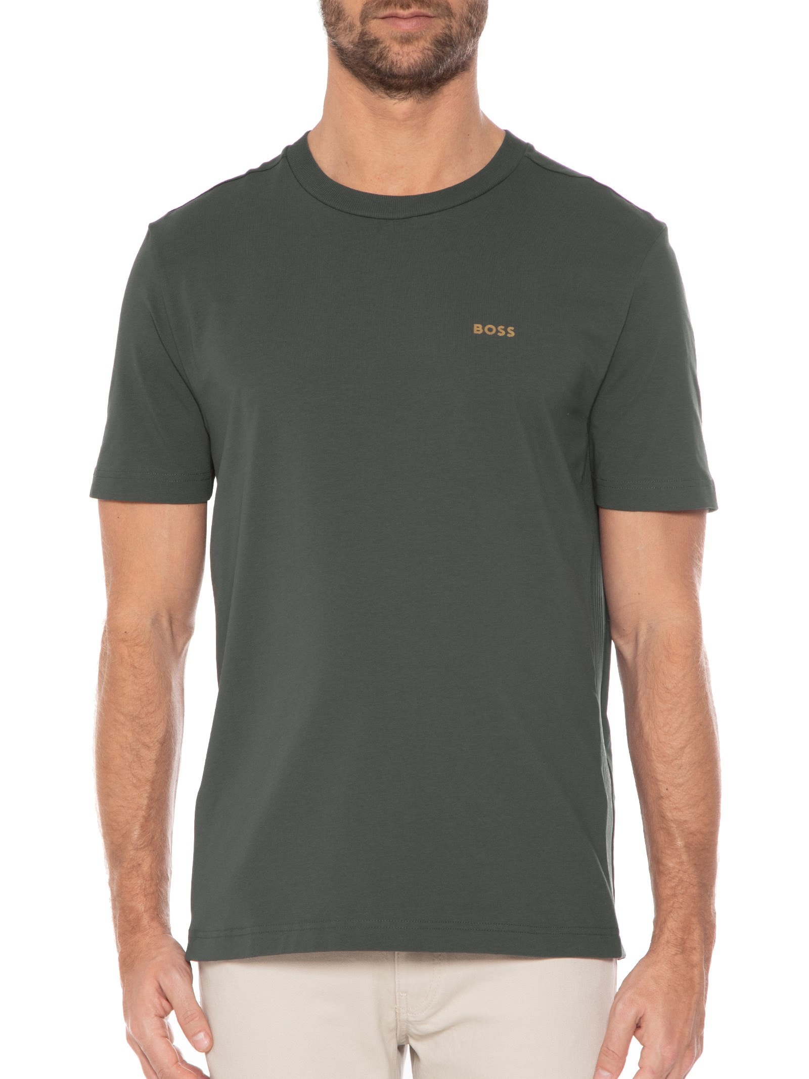 Camiseta Masculina Tee Tape Cinza Boss