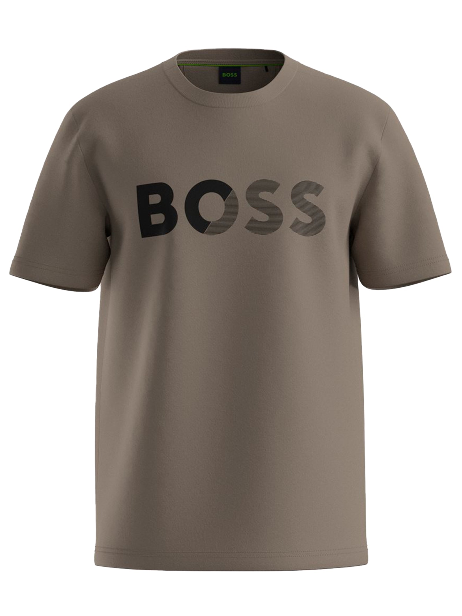 Camiseta Masculina Tee Tape Logo Verde Boss