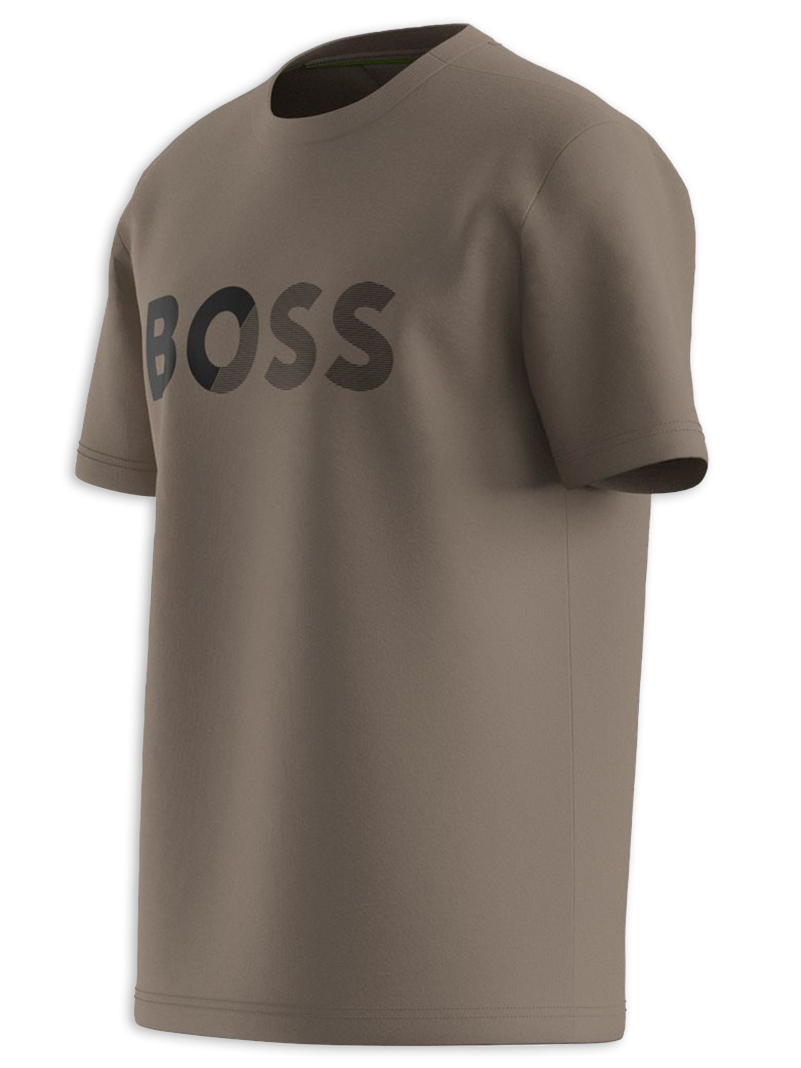Camiseta Masculina Tee Tape Logo Verde Boss