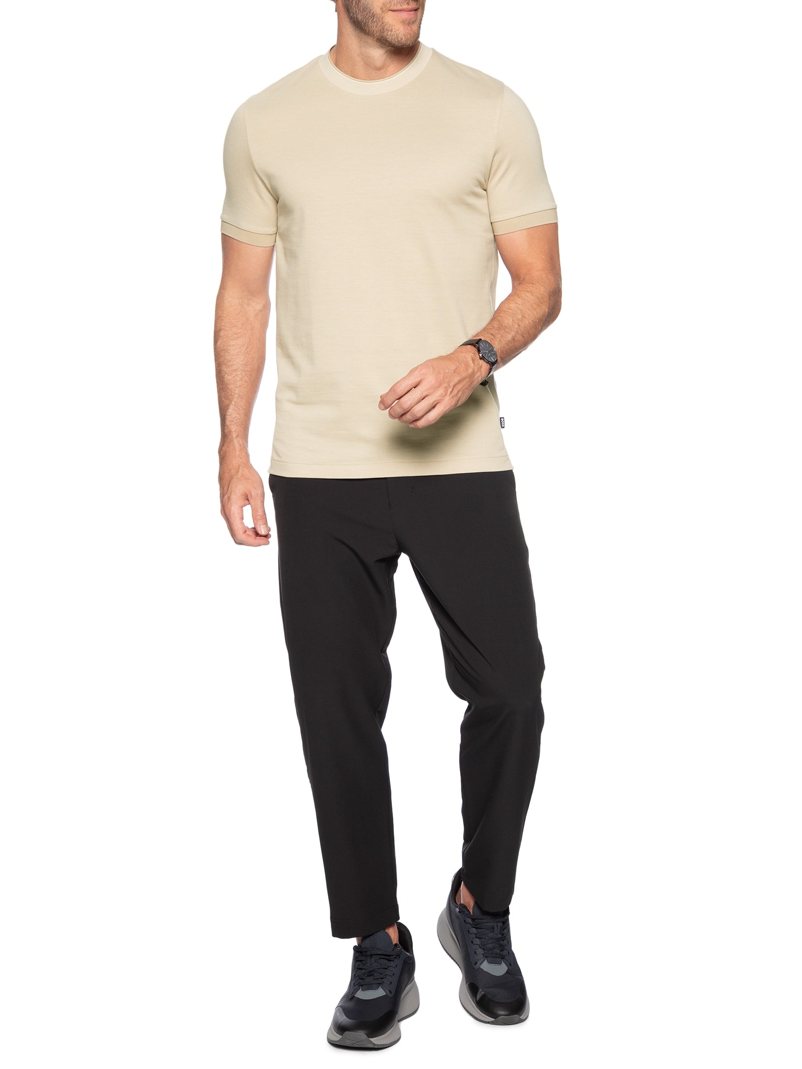 Camiseta Masculina Tessler Bege Boss