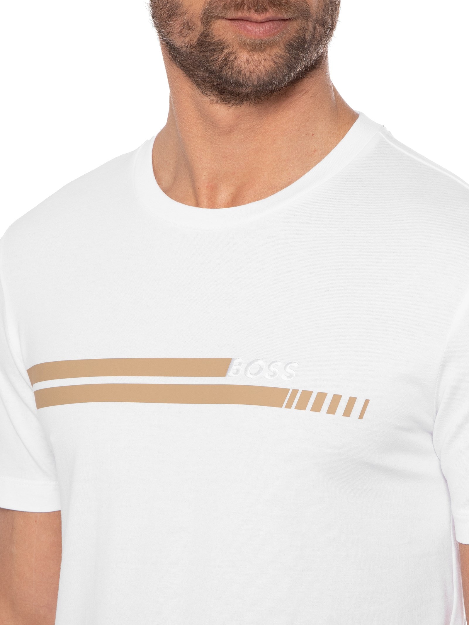 Camiseta Masculina Tessler Branco Boss