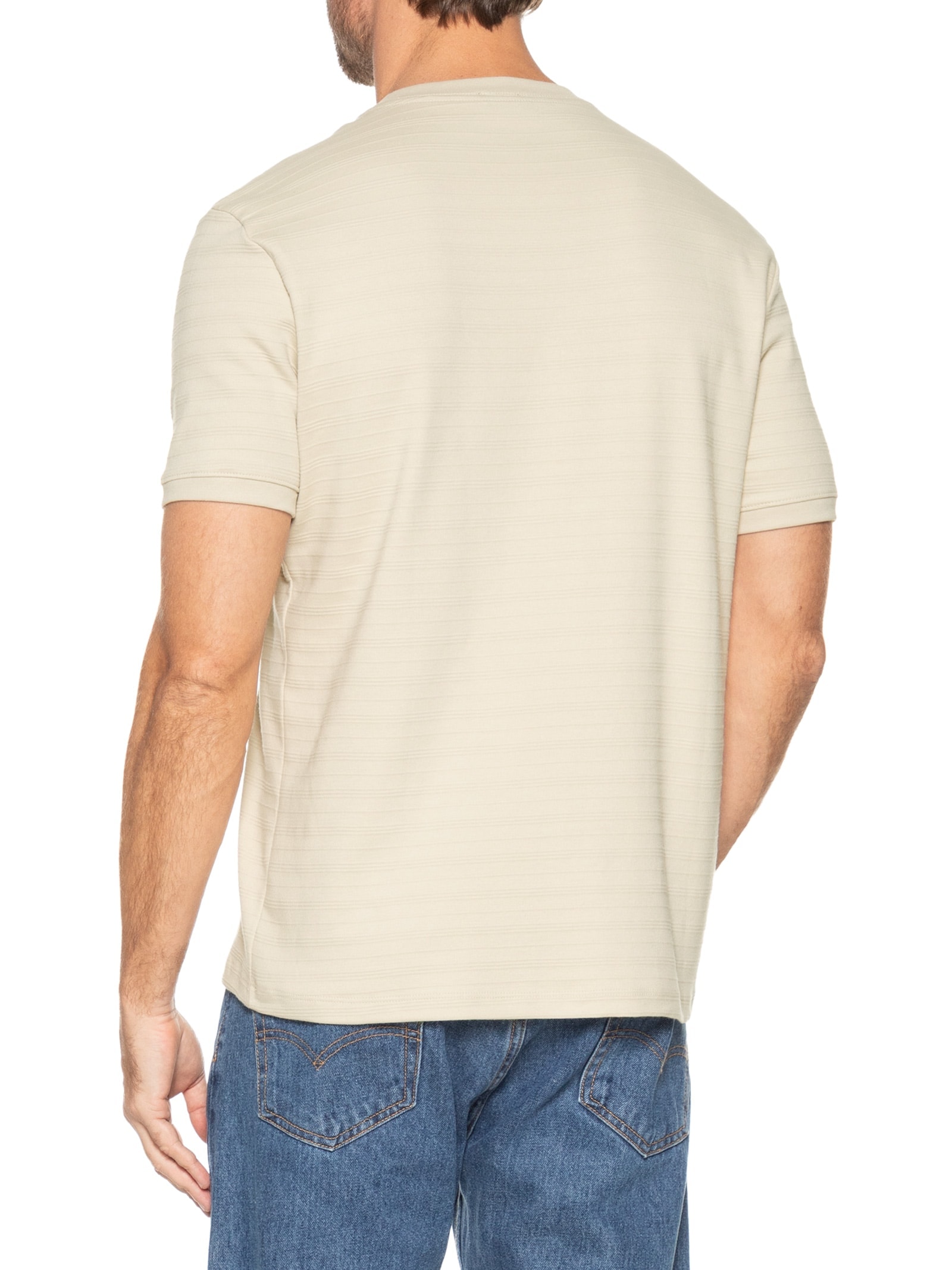 Camiseta Masculina Textura New Suedine Bege Aramis