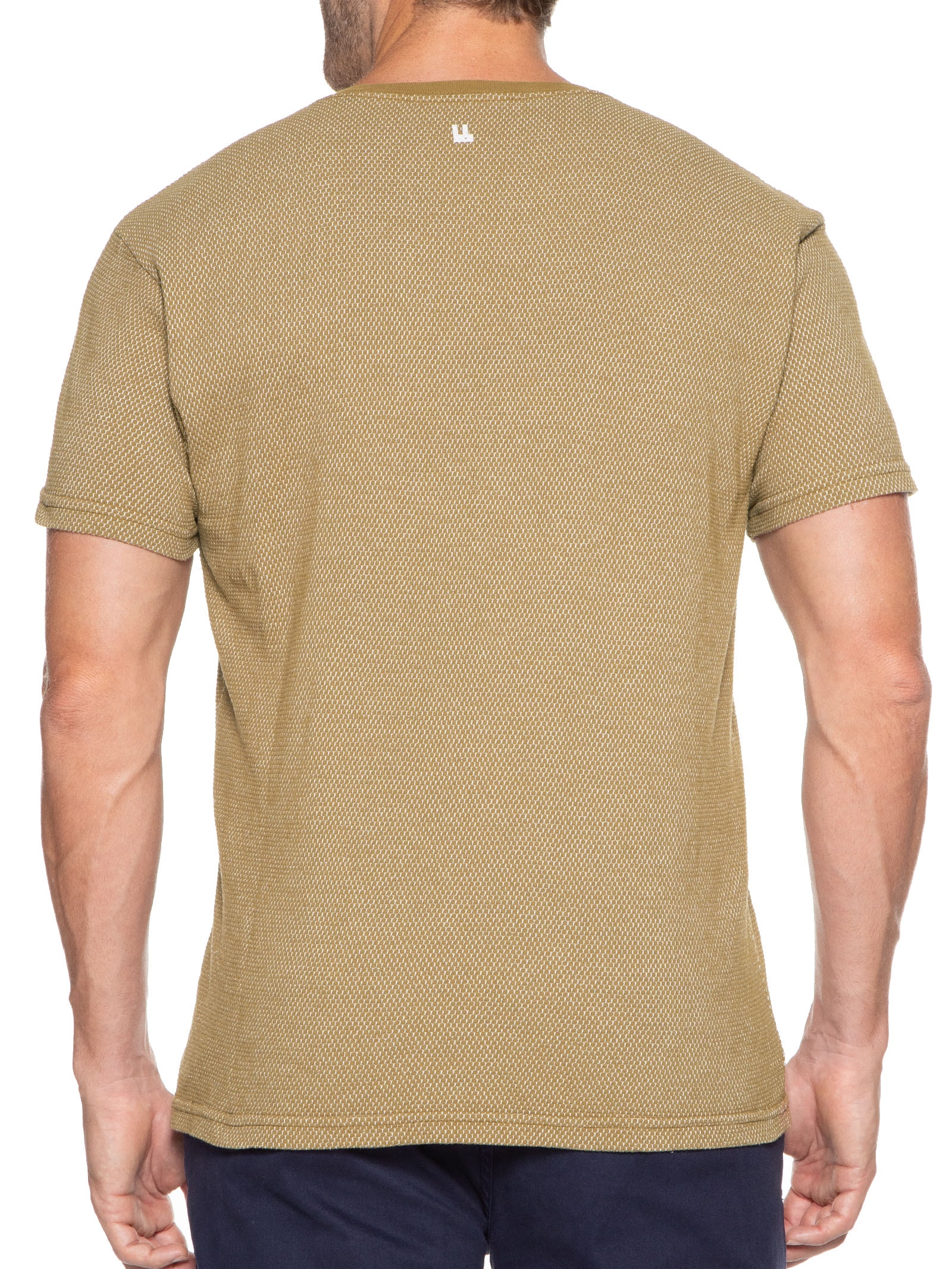 Camiseta Masculina Textura Roca Marrom Foxton