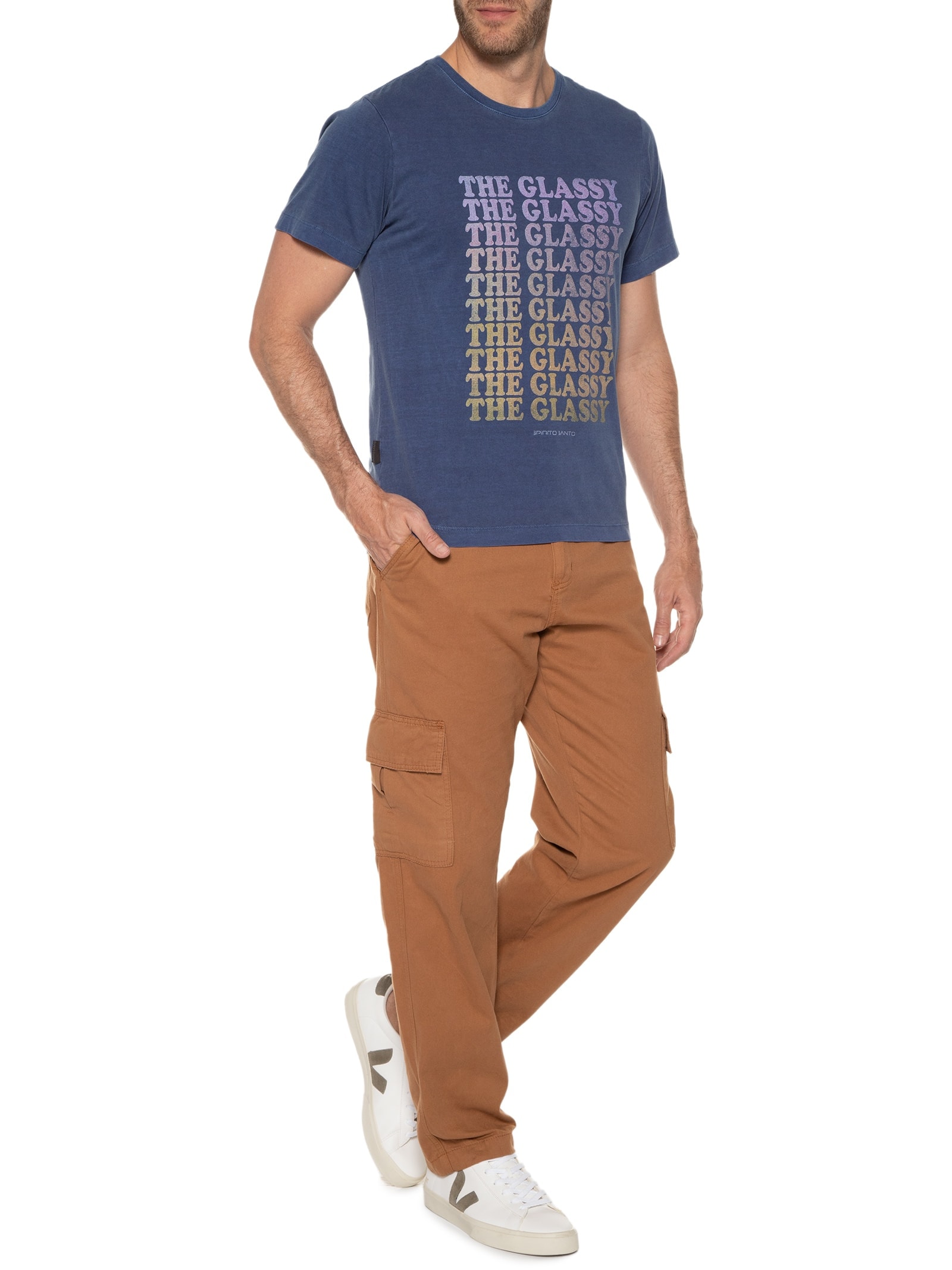 Camiseta Masculina The Glassy Azul Spirito Santo