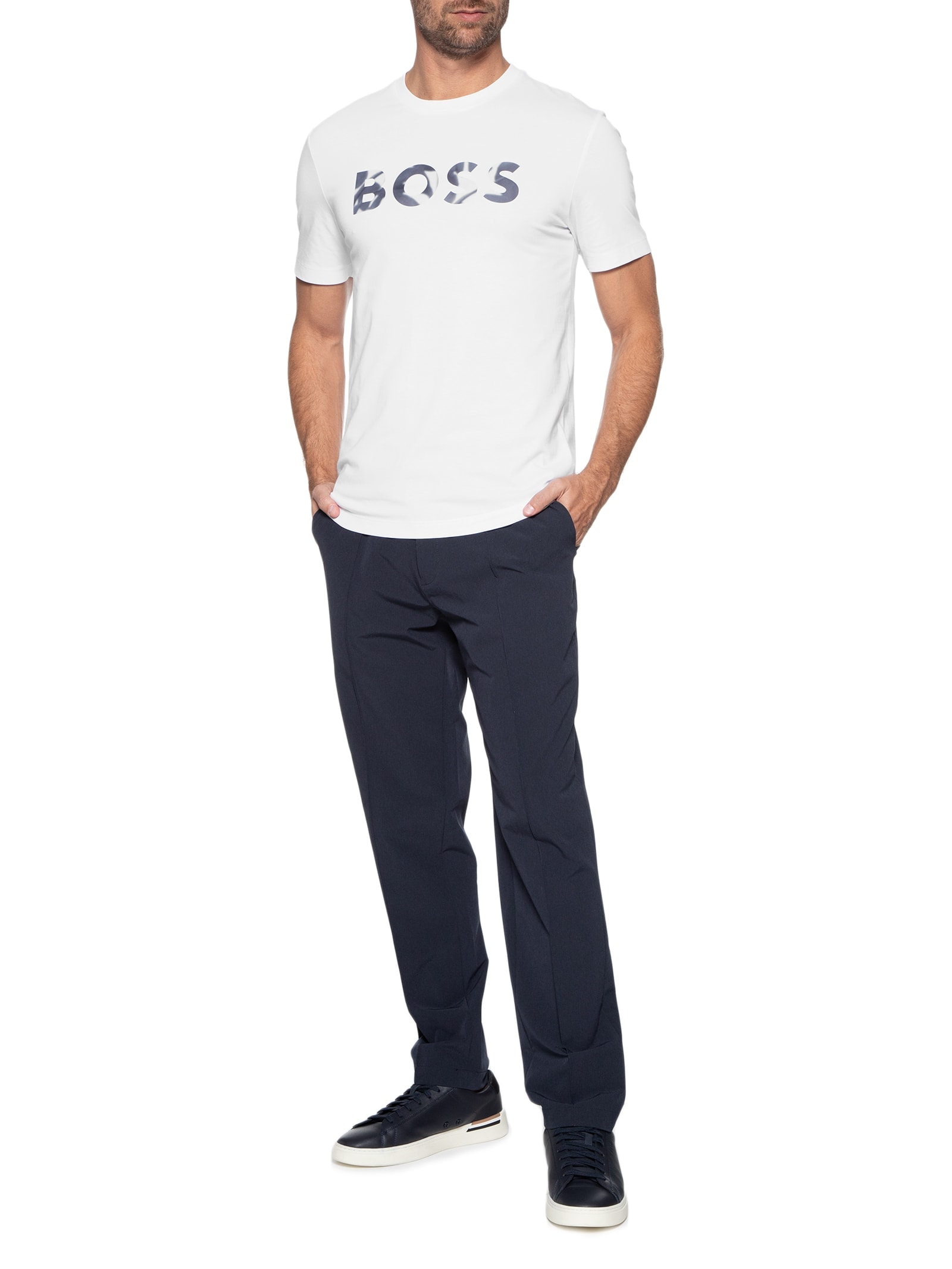 Camiseta Masculina Thompson Branco Boss