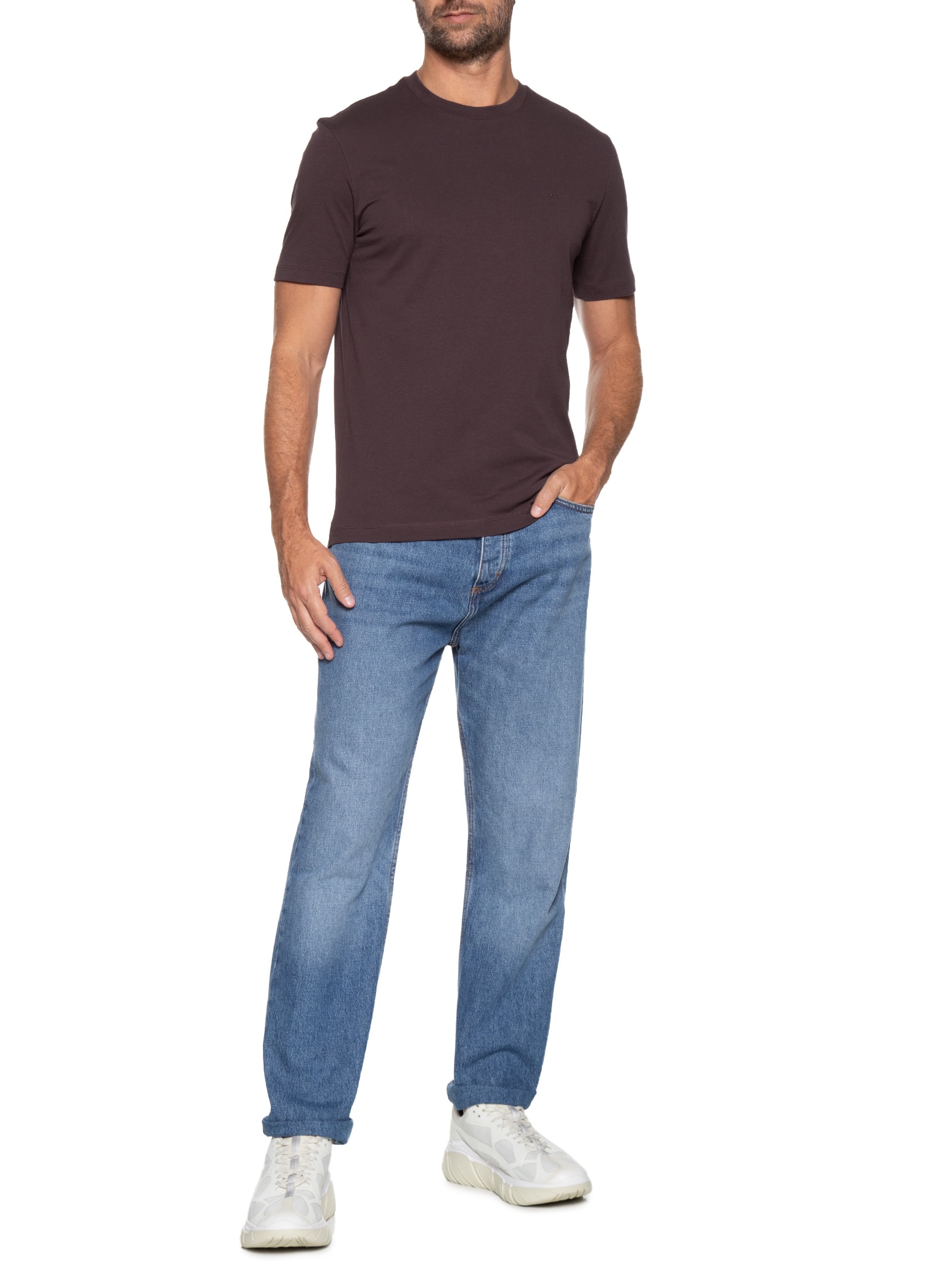 Thompson Roupas Boss - Camiseta Masculina Thompson - Marrom