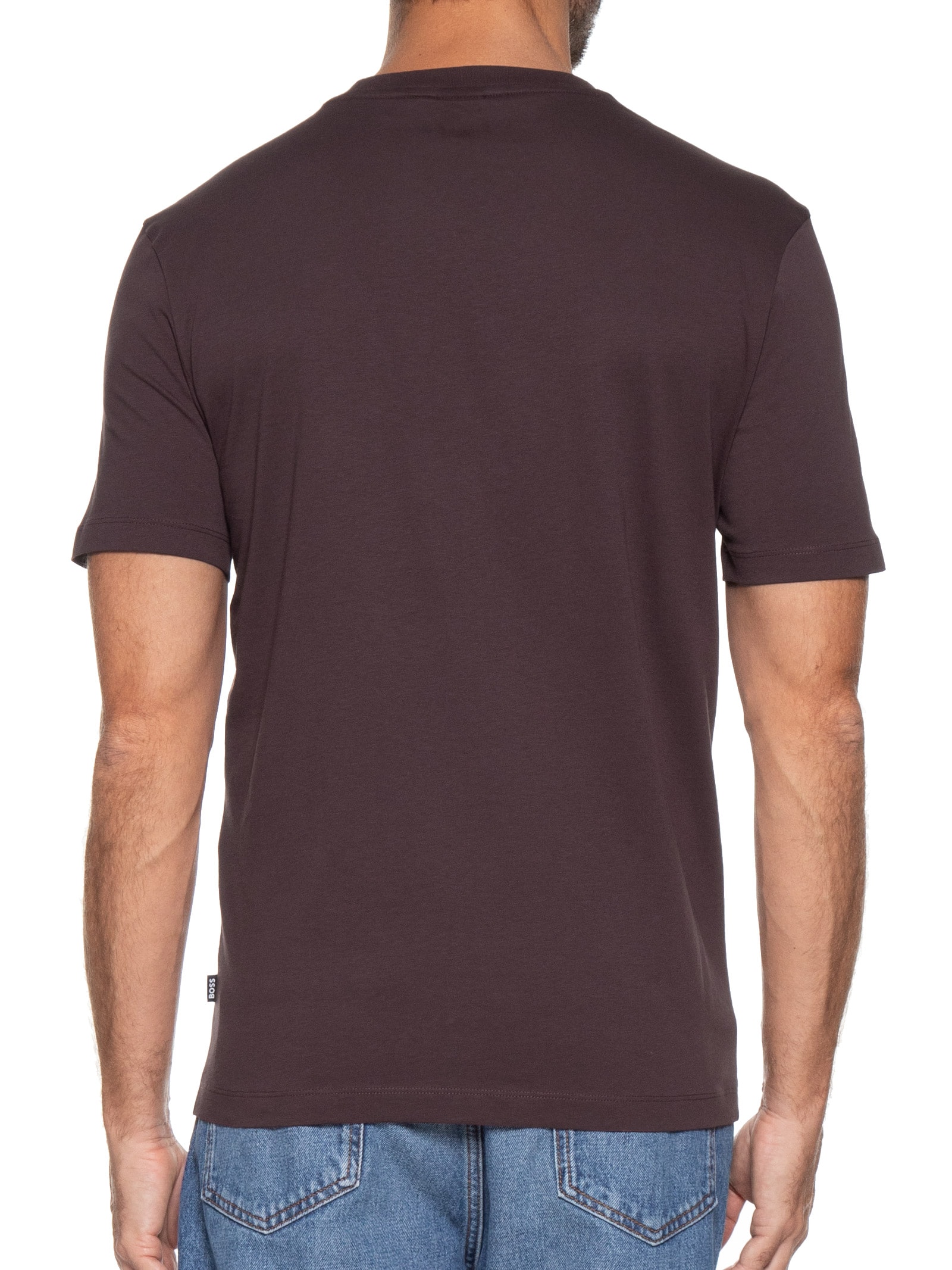 Camiseta Masculina Thompson Marrom Escuro Boss