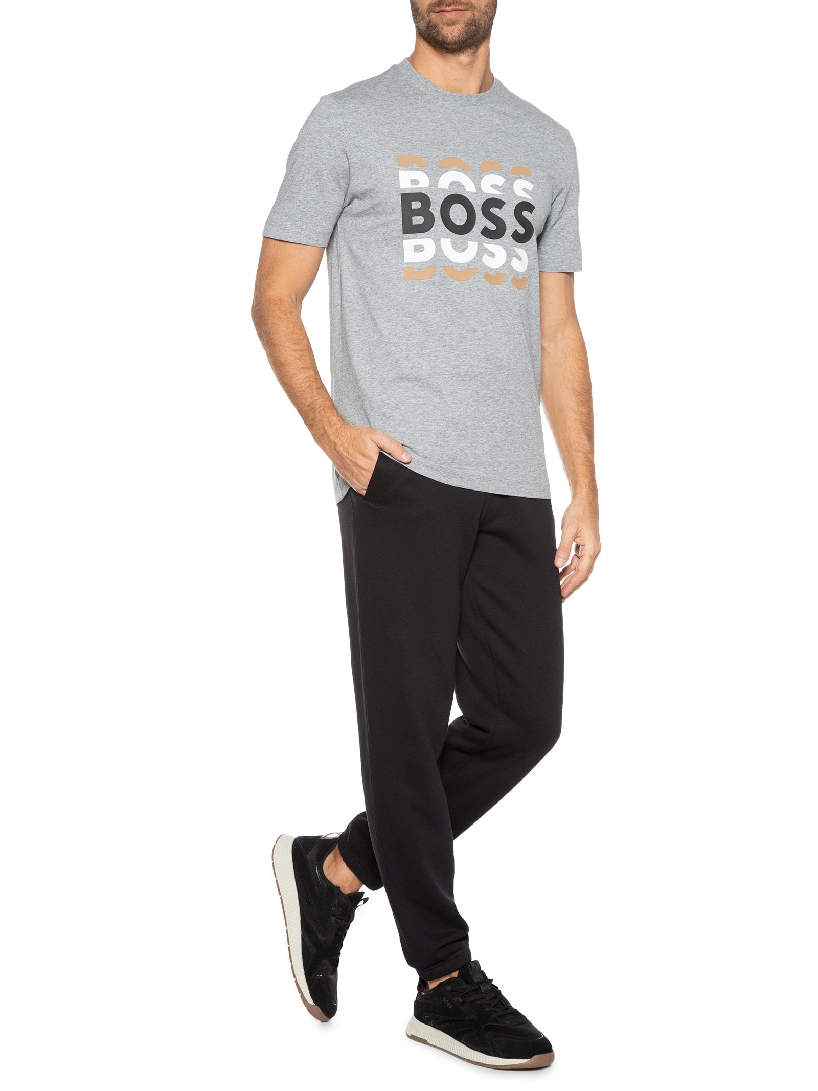 Camiseta Masculina Tiburt Cinza Boss