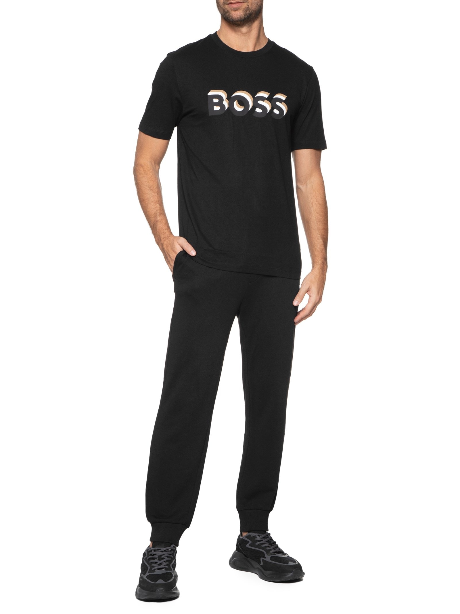 Camiseta Masculina Tiburt Preto Boss
