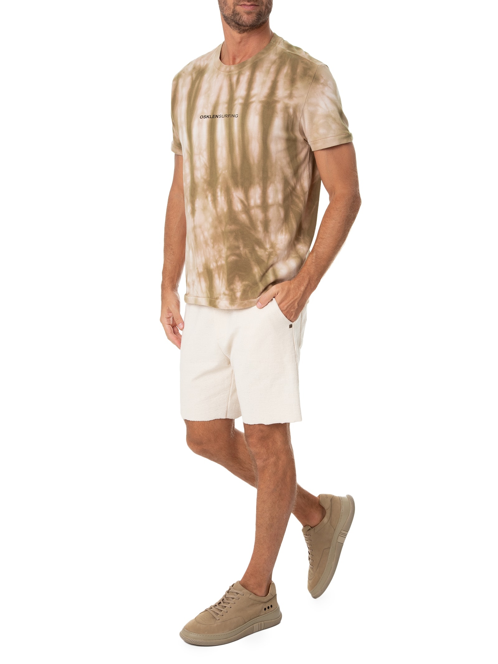 Camiseta Masculina Tie Dye Marrom Osklen
