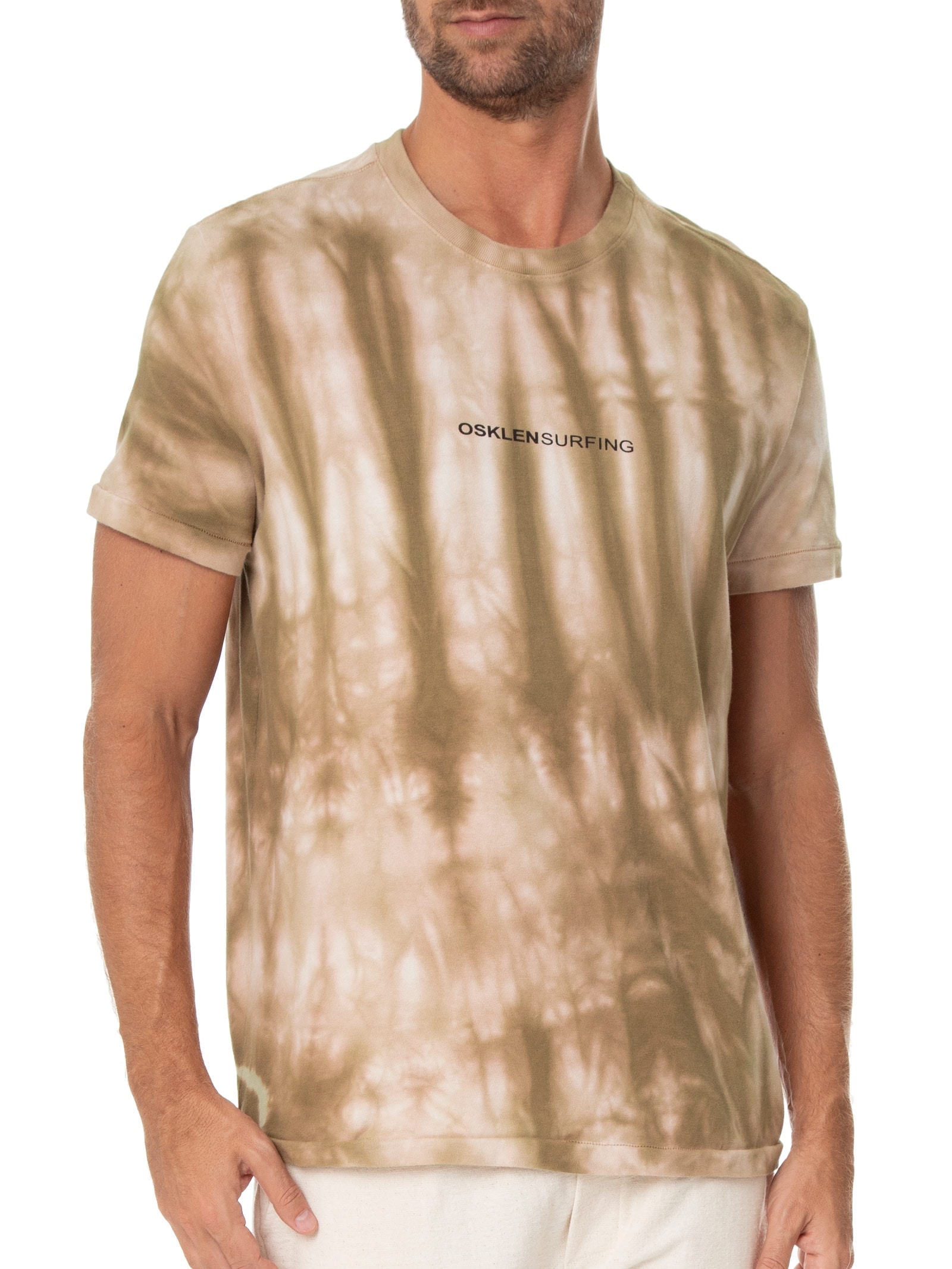 Camiseta Masculina Tie Dye Marrom Osklen