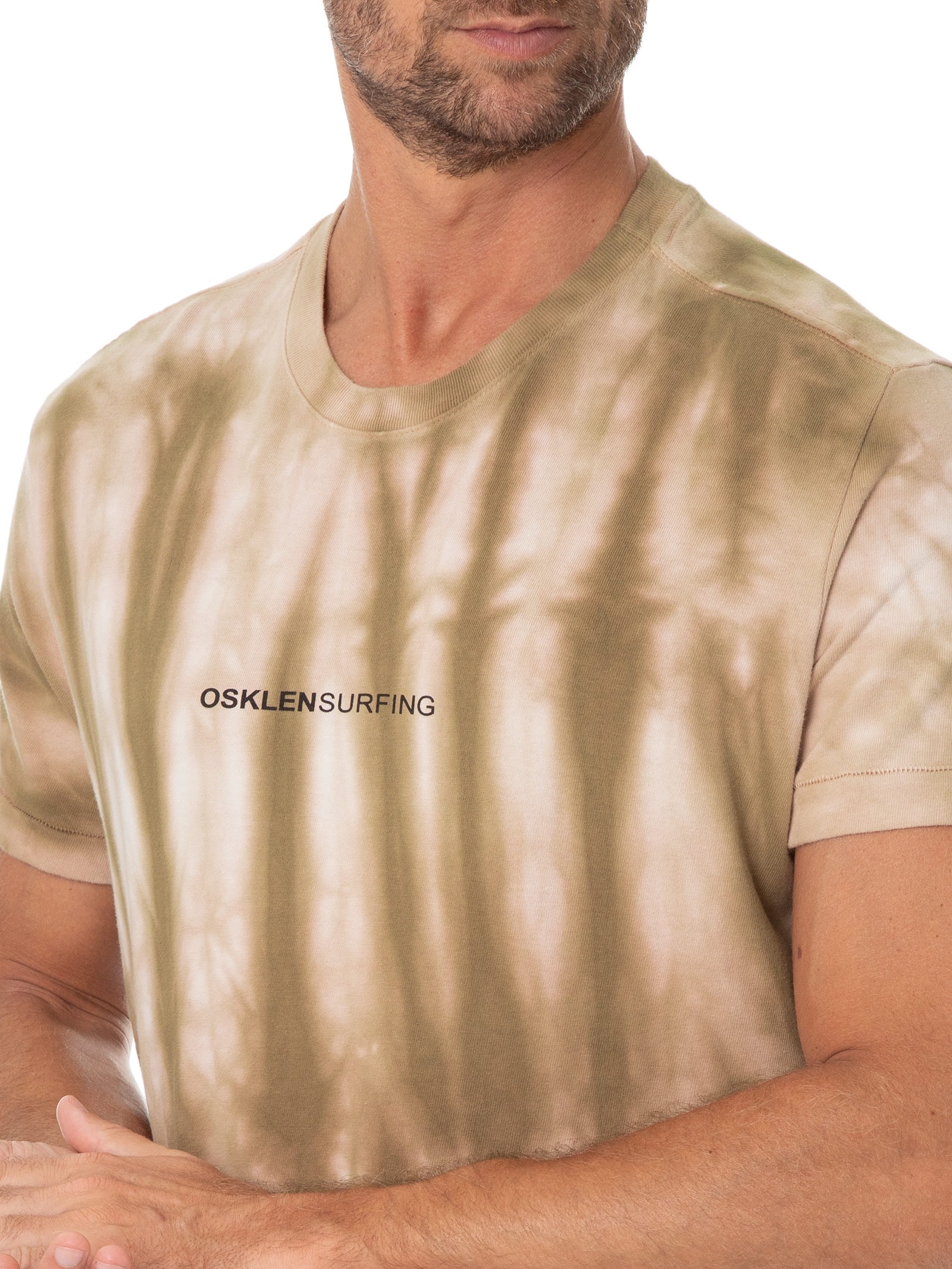 Camiseta Masculina Tie Dye Marrom Osklen
