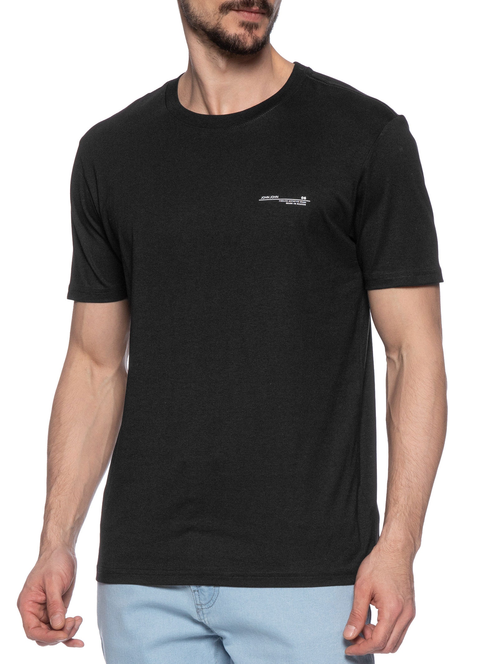 Camiseta Masculina Timeless Brand Preto John John
