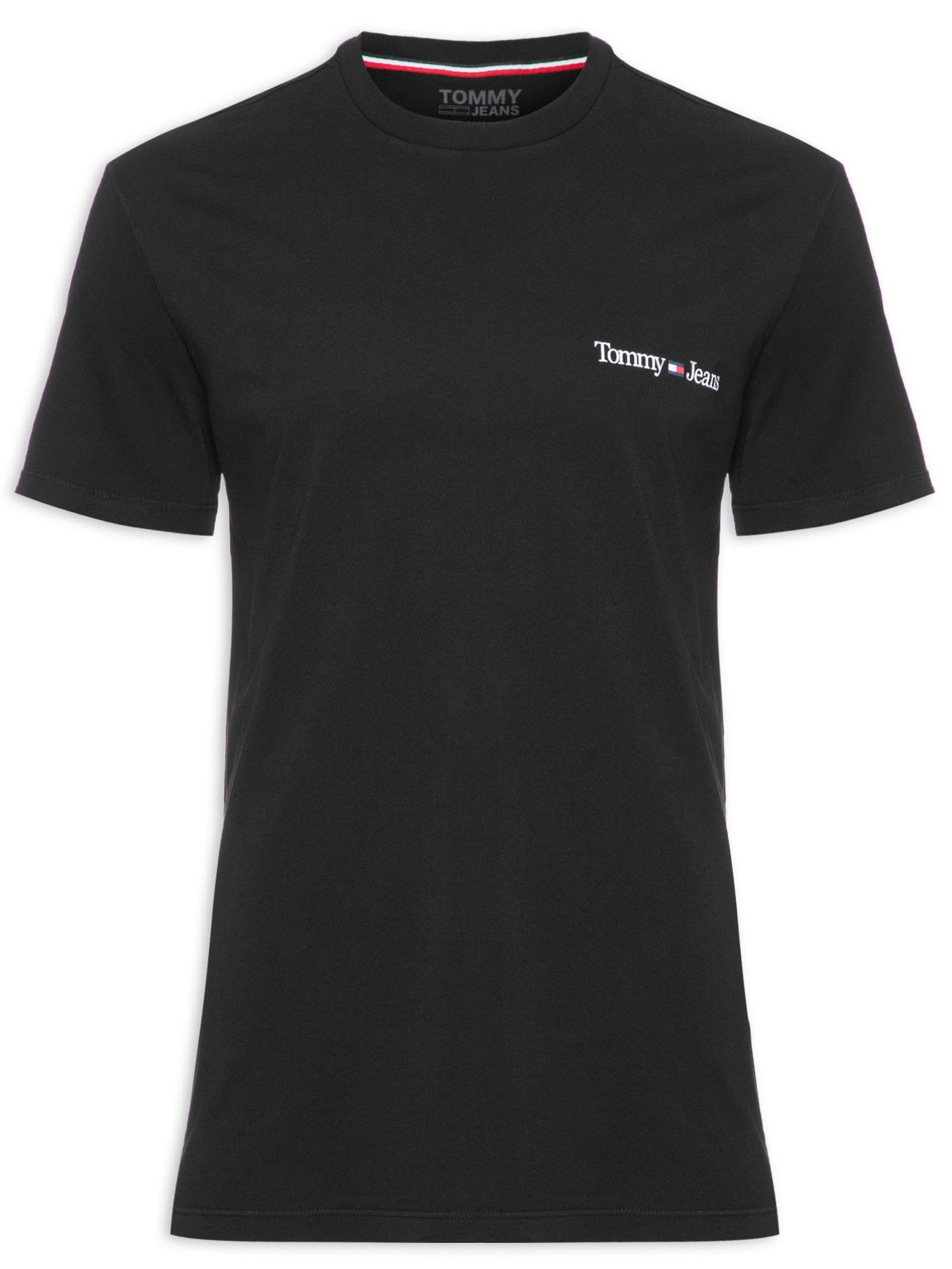 Camiseta Masculina Tjm Clsc Linear Chest Preto Tommy Jeans