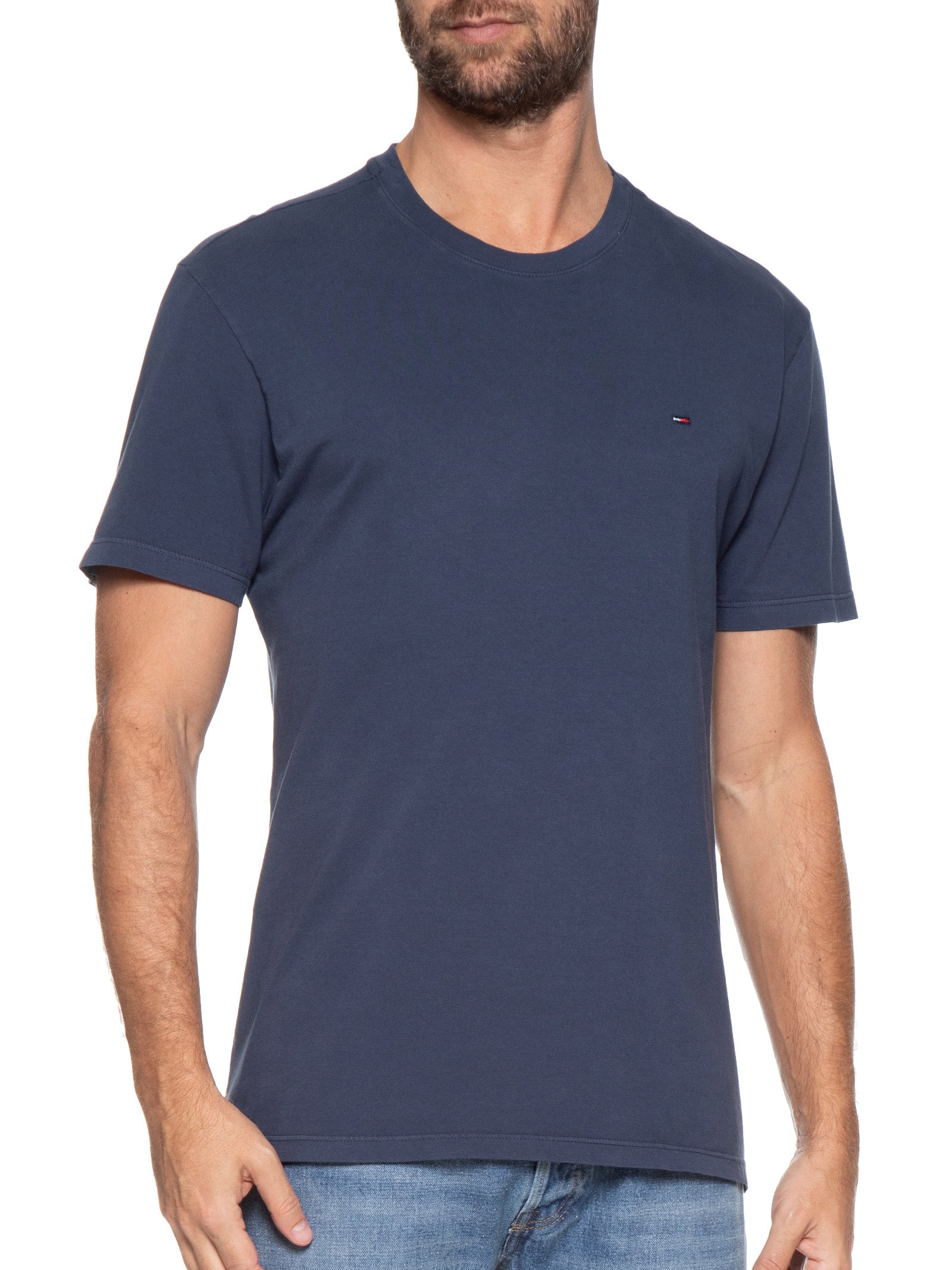 Camiseta Masculina Tjm Slim C Neck Tee Azul Tommy Jeans