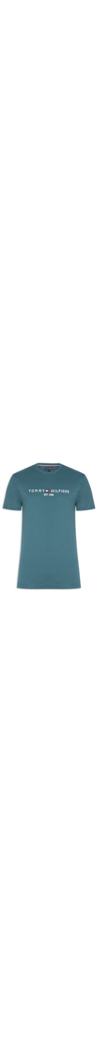 Camiseta Masculina Tommy Logo Tee - Azul