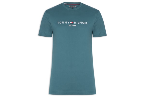  Camiseta Masculina Tommy Logo Tee - Azul