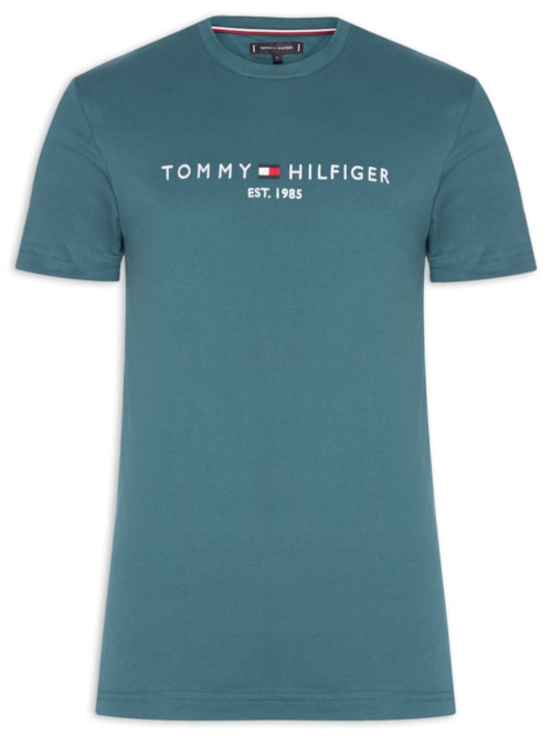 Camiseta Masculina Tommy Logo Tee – Azul