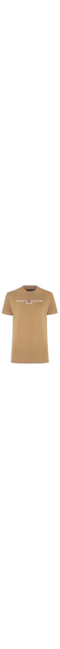 Camiseta Masculina Tommy Logo Tee - Marrom
