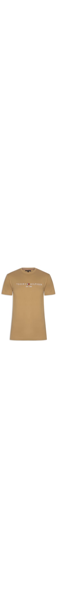 Camiseta Masculina Tommy Logo Tee - Marrom