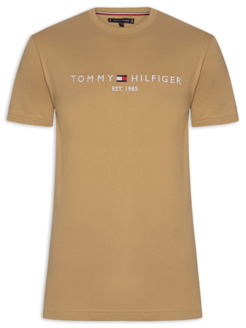 Camiseta Masculina Tommy Logo Tee – Marrom