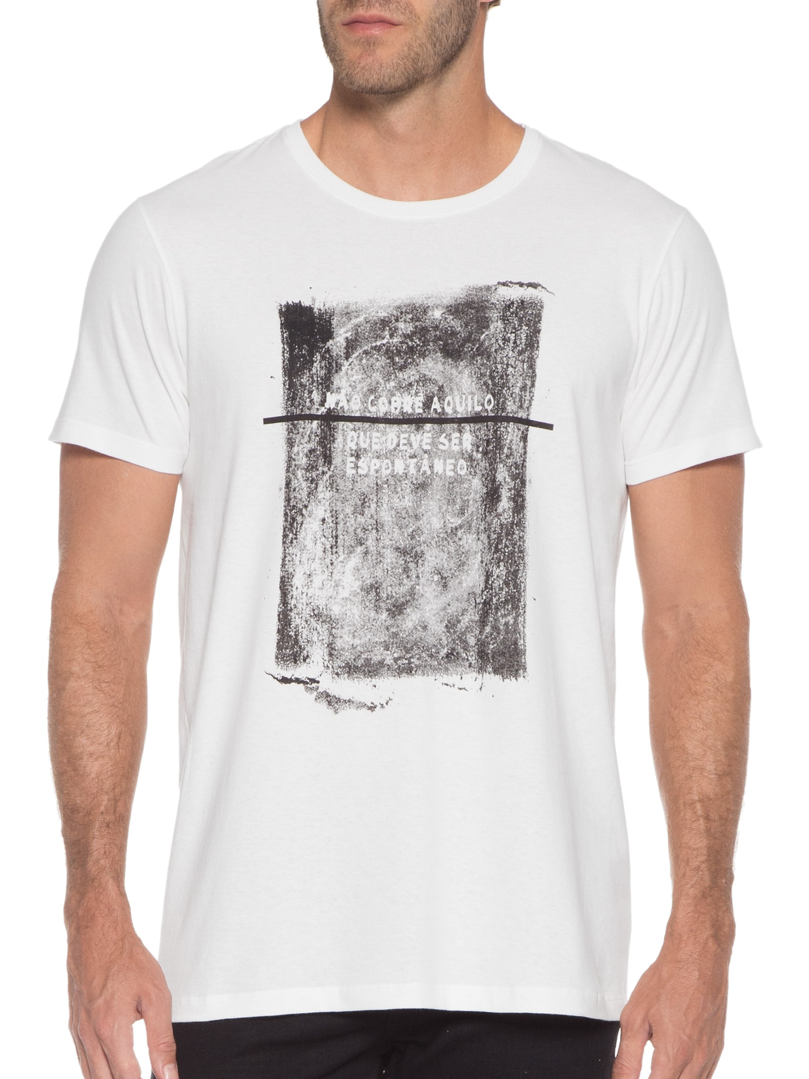 Camiseta Masculina Touch Espontaneo Branco Limits