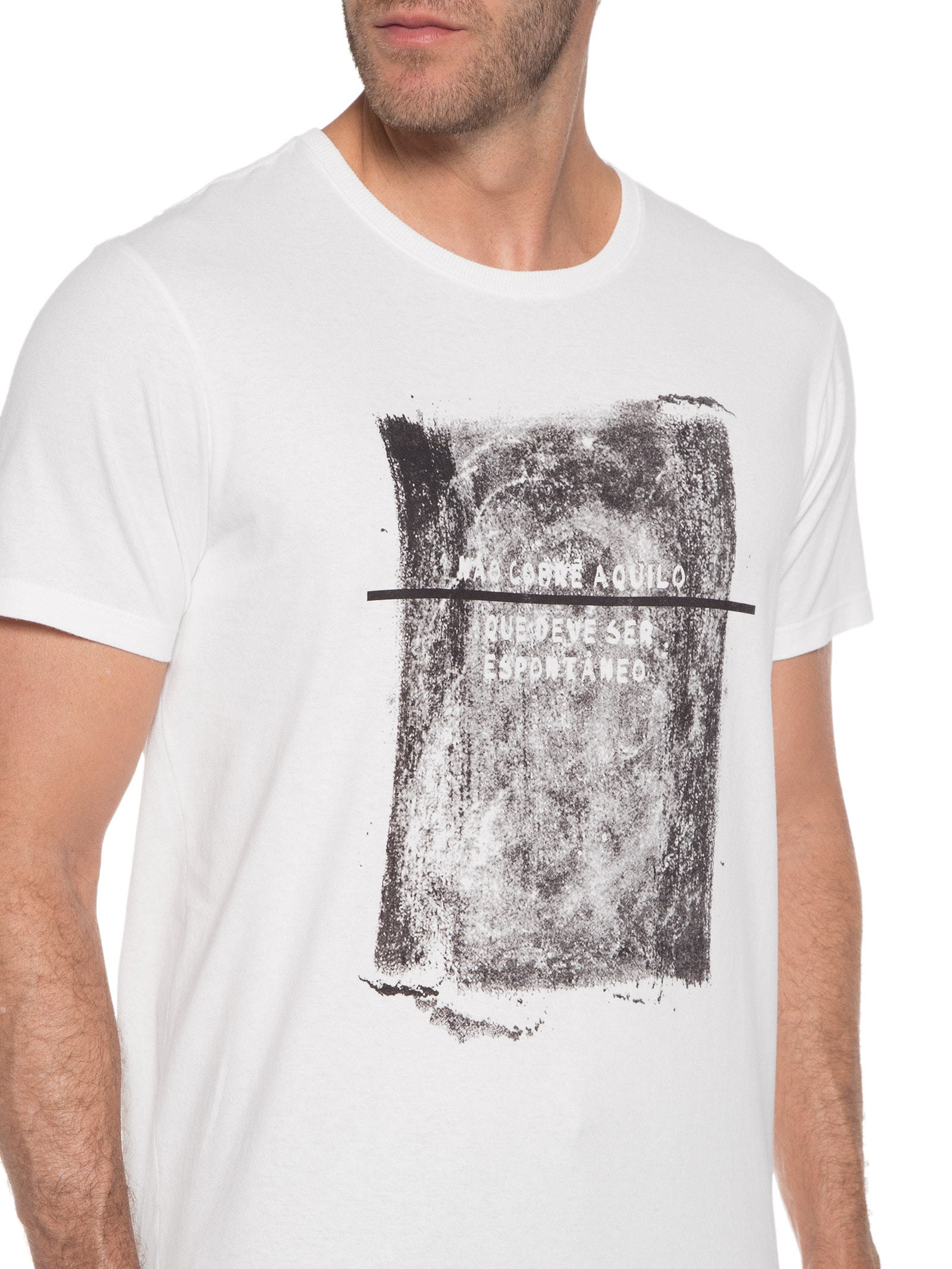 Camiseta Masculina Touch Espontaneo Branco Limits