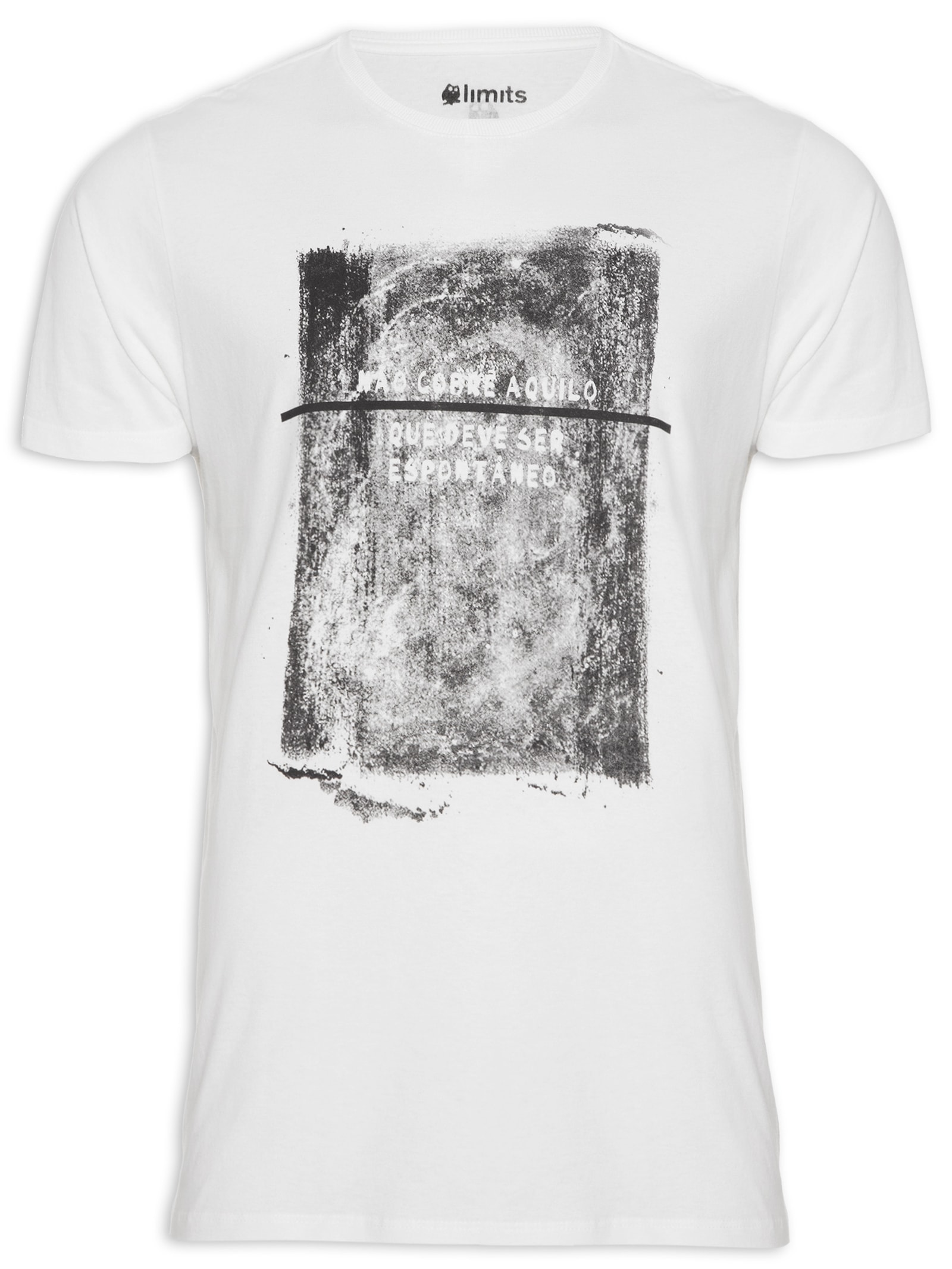 Camiseta Masculina Touch Espontaneo Branco Limits