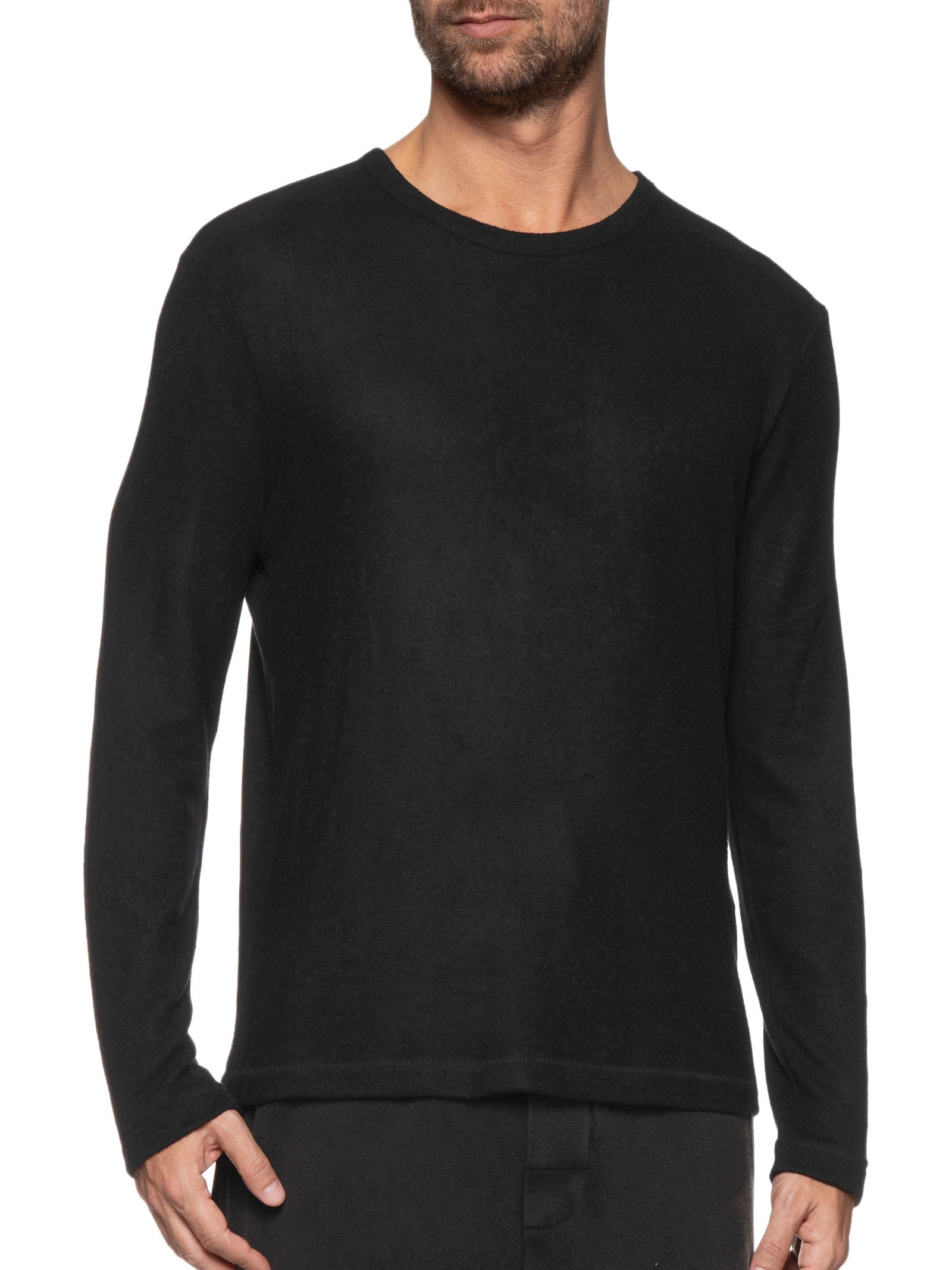 Camiseta Masculina Touch Manda Longa Preta Osklen