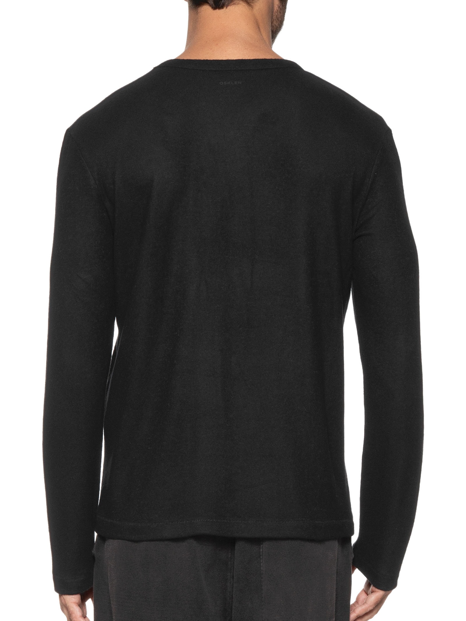 Camiseta Masculina Touch Manda Longa Preta Osklen