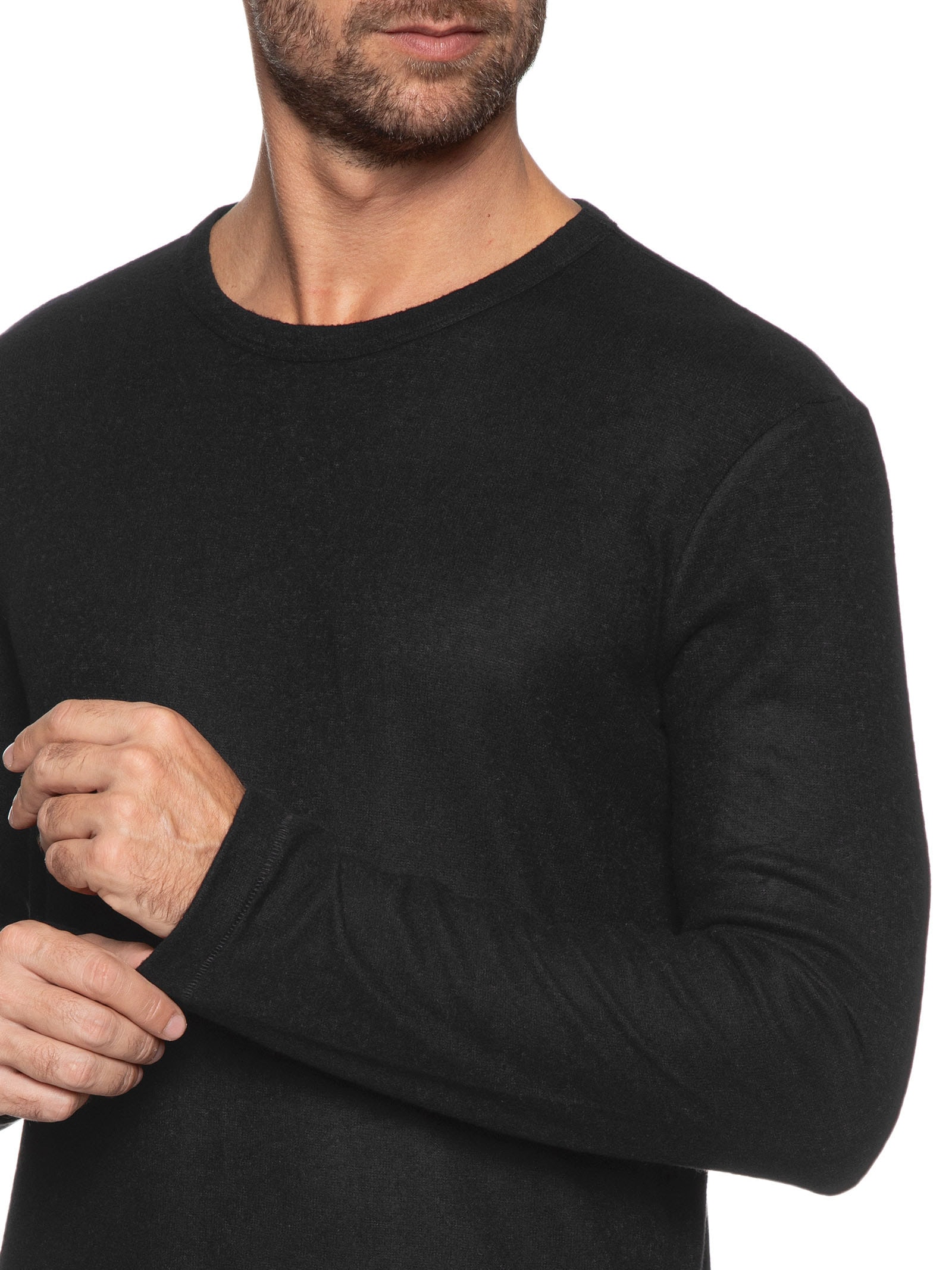 Camiseta Masculina Touch Manda Longa Preta Osklen