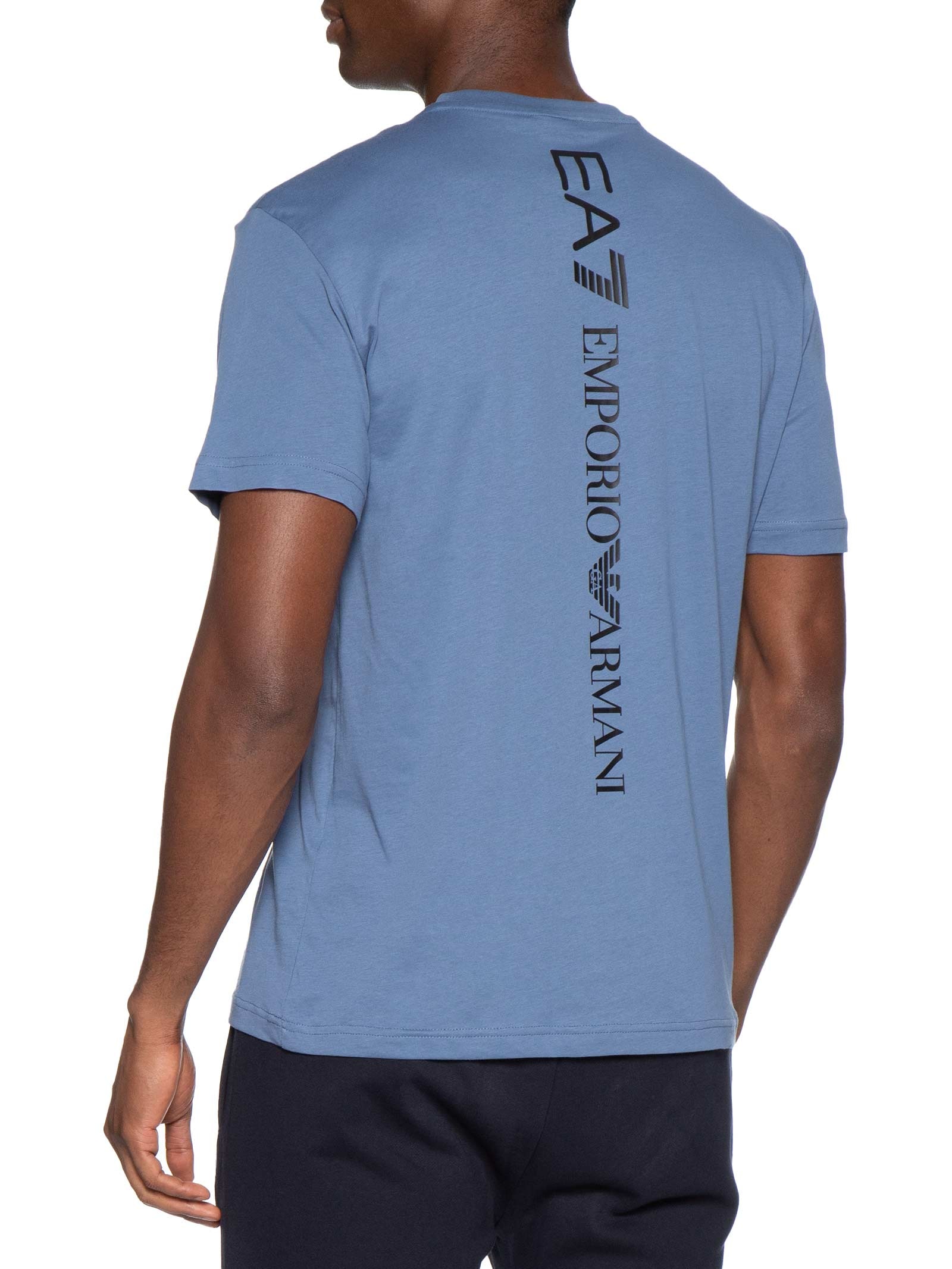 Camiseta Masculina Train Logo Azul Ea7 Emporio Armani