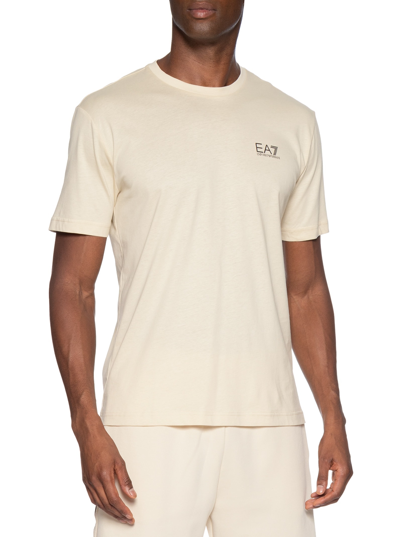 Camiseta Masculina Train Logo Bege Ea7 Emporio Armani