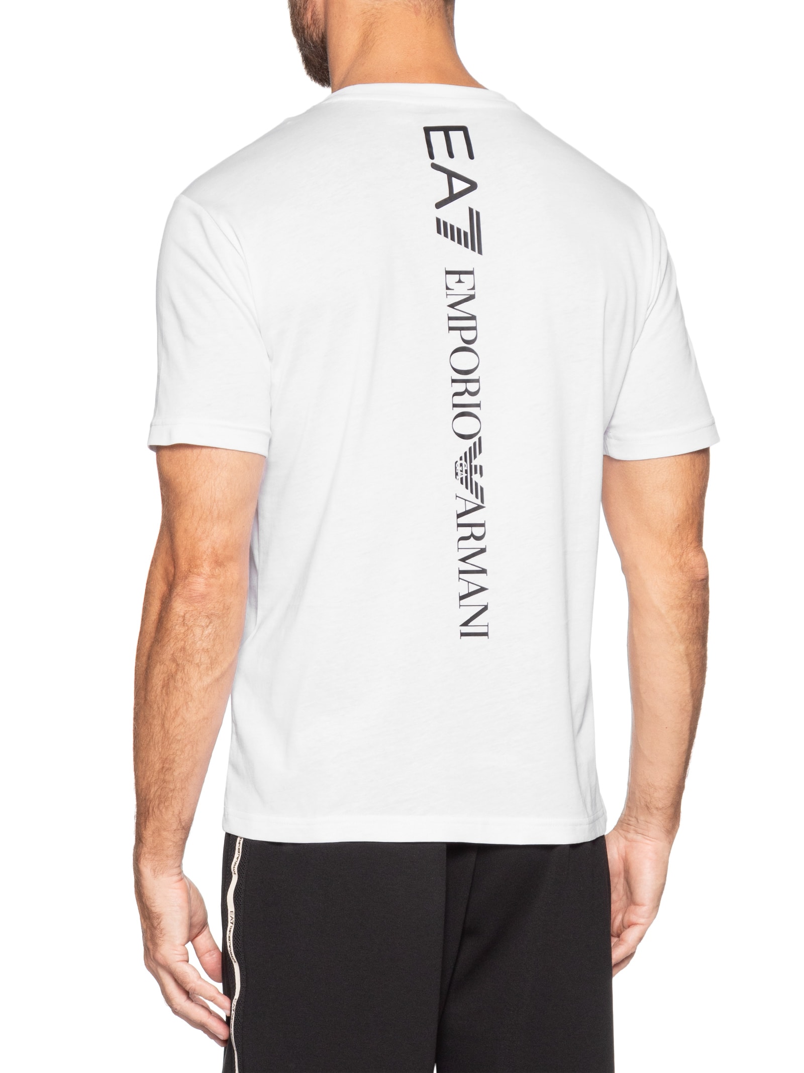 Camiseta Masculina Train Logo Branco Ea7 Emporio Armani