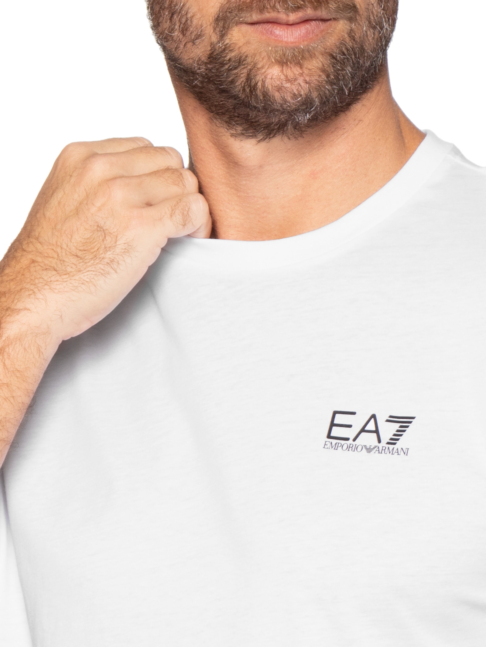 Camiseta Masculina Train Logo Branco Ea7 Emporio Armani