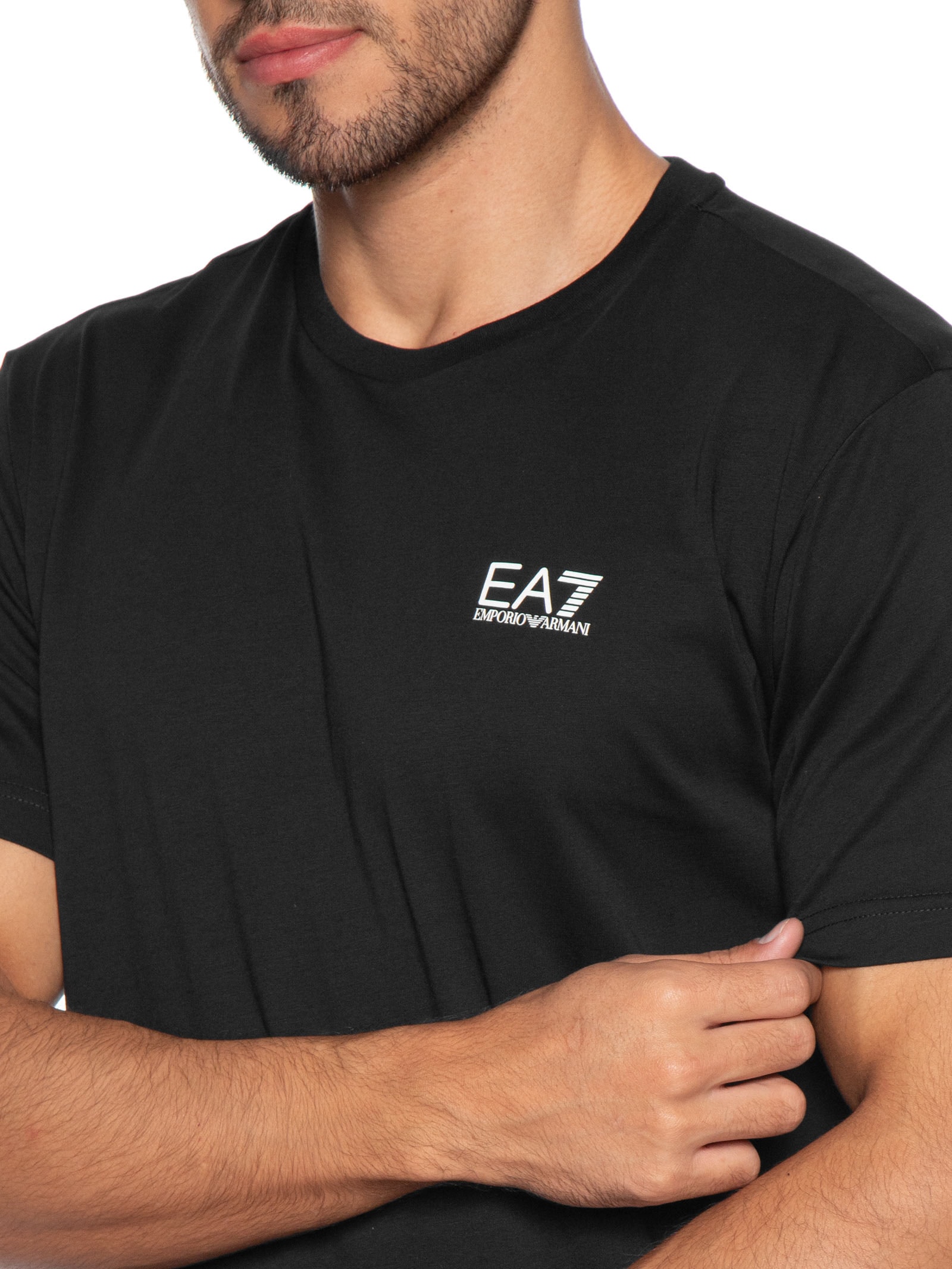 Camiseta Masculina Train Logo Preto Ea7 Emporio Armani