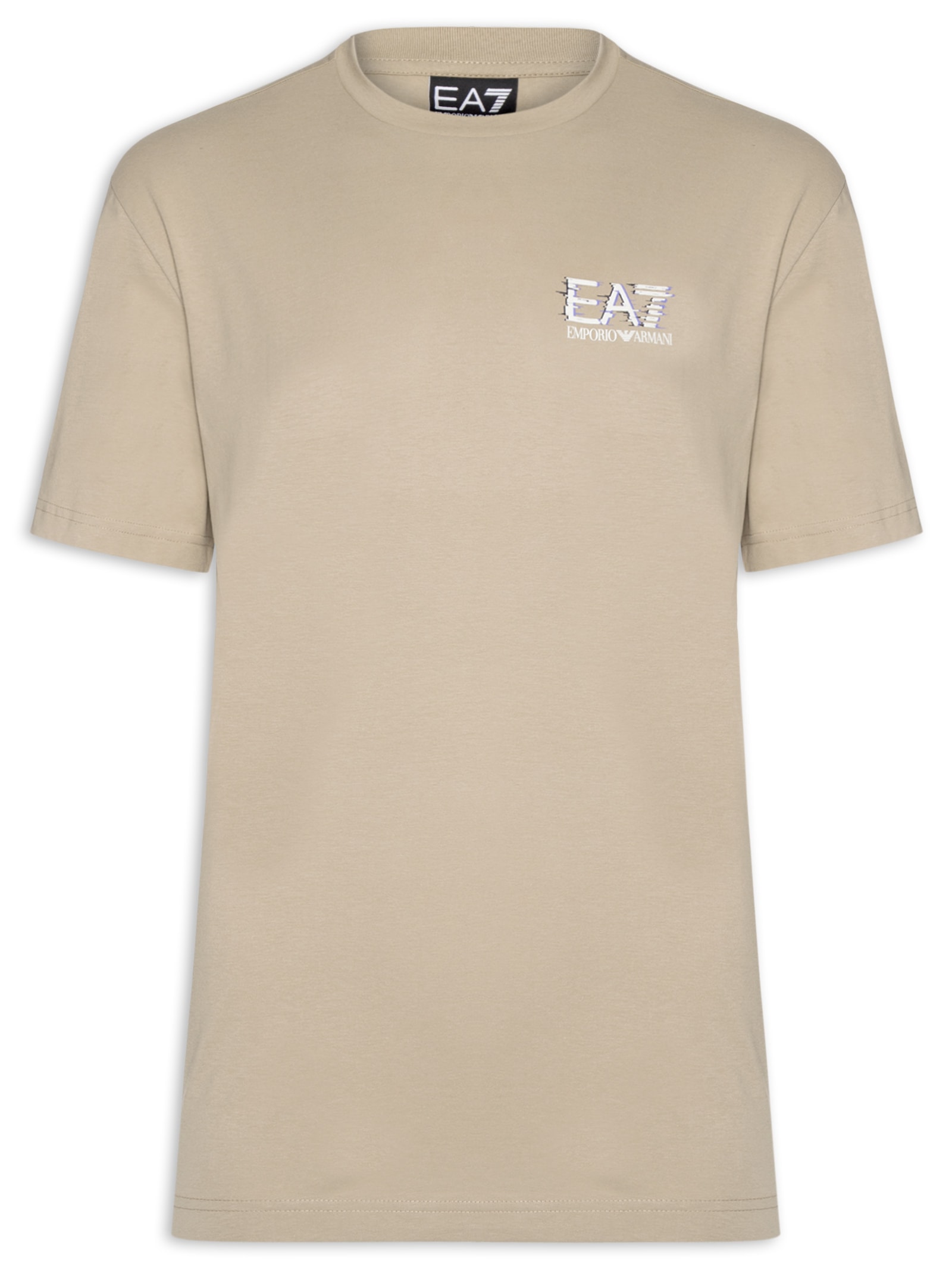 Camiseta Masculina Train Medium Logo Bege Ea7 Emporio Armani