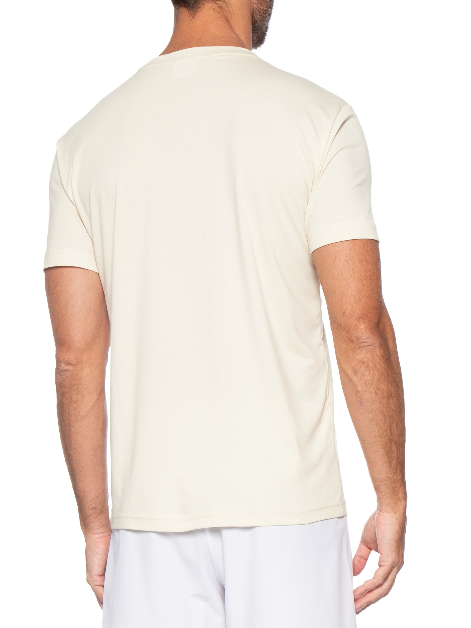 Camiseta Masculina Train Premium Shield Off White Ea7 Emporio Armani