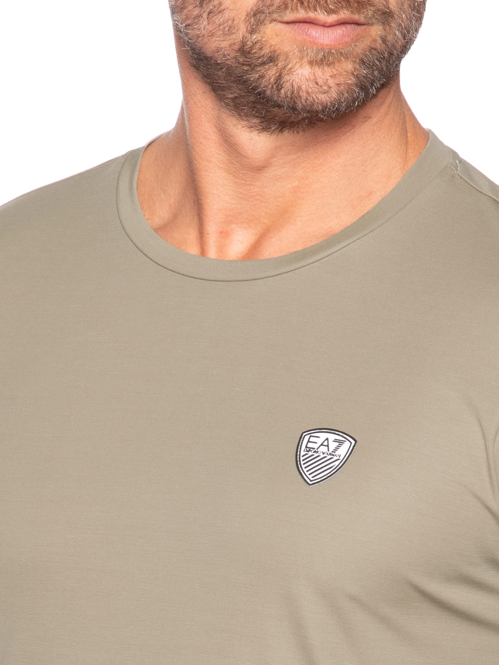 Camiseta Masculina Train Premium – Bege Ea7 Emporio Armani